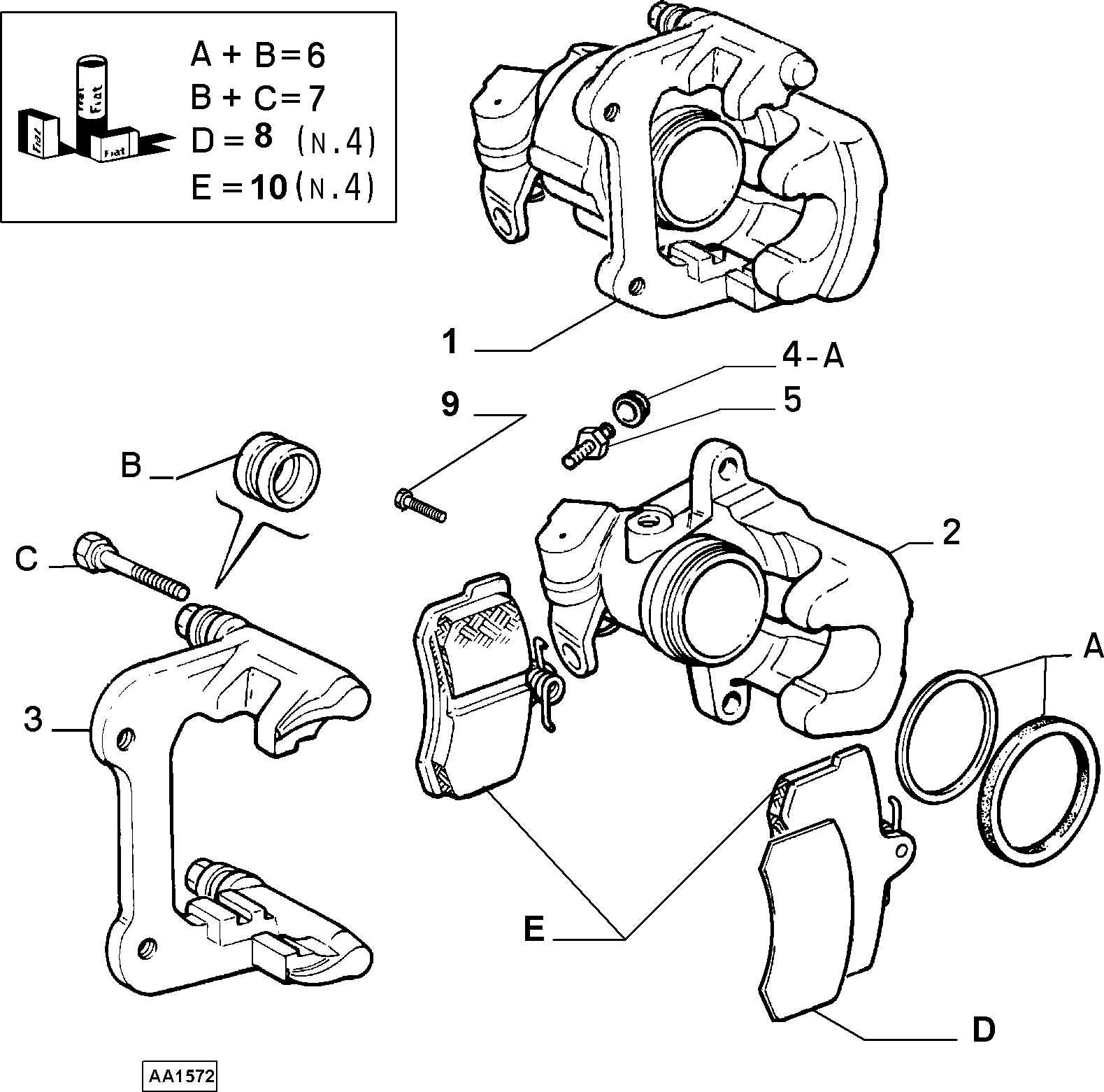 FIAT 9941668 - Ремкомплект, тормозной суппорт parts5.com