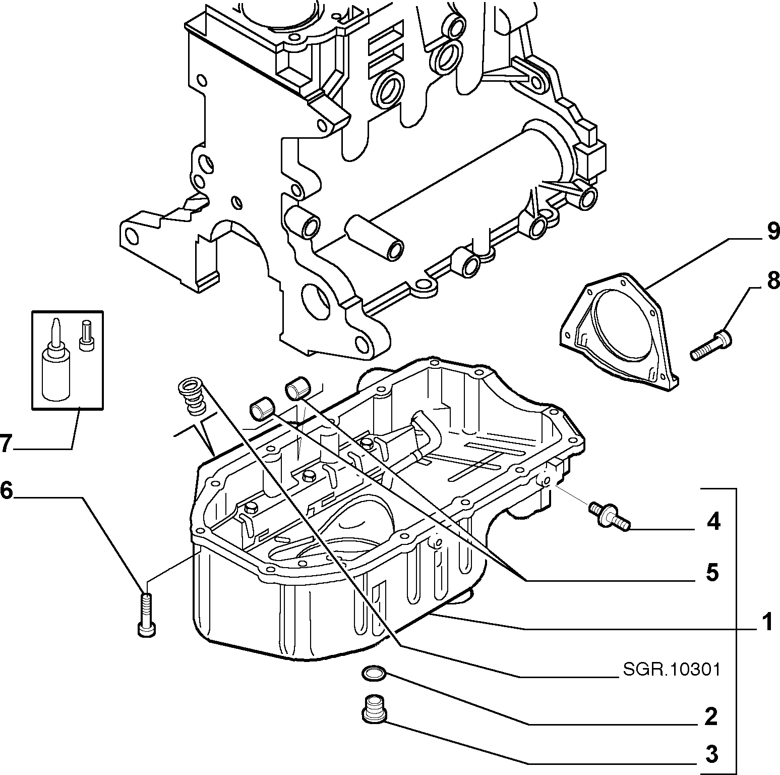 FIAT 71713687 - Conta seti, motor bloğu parts5.com