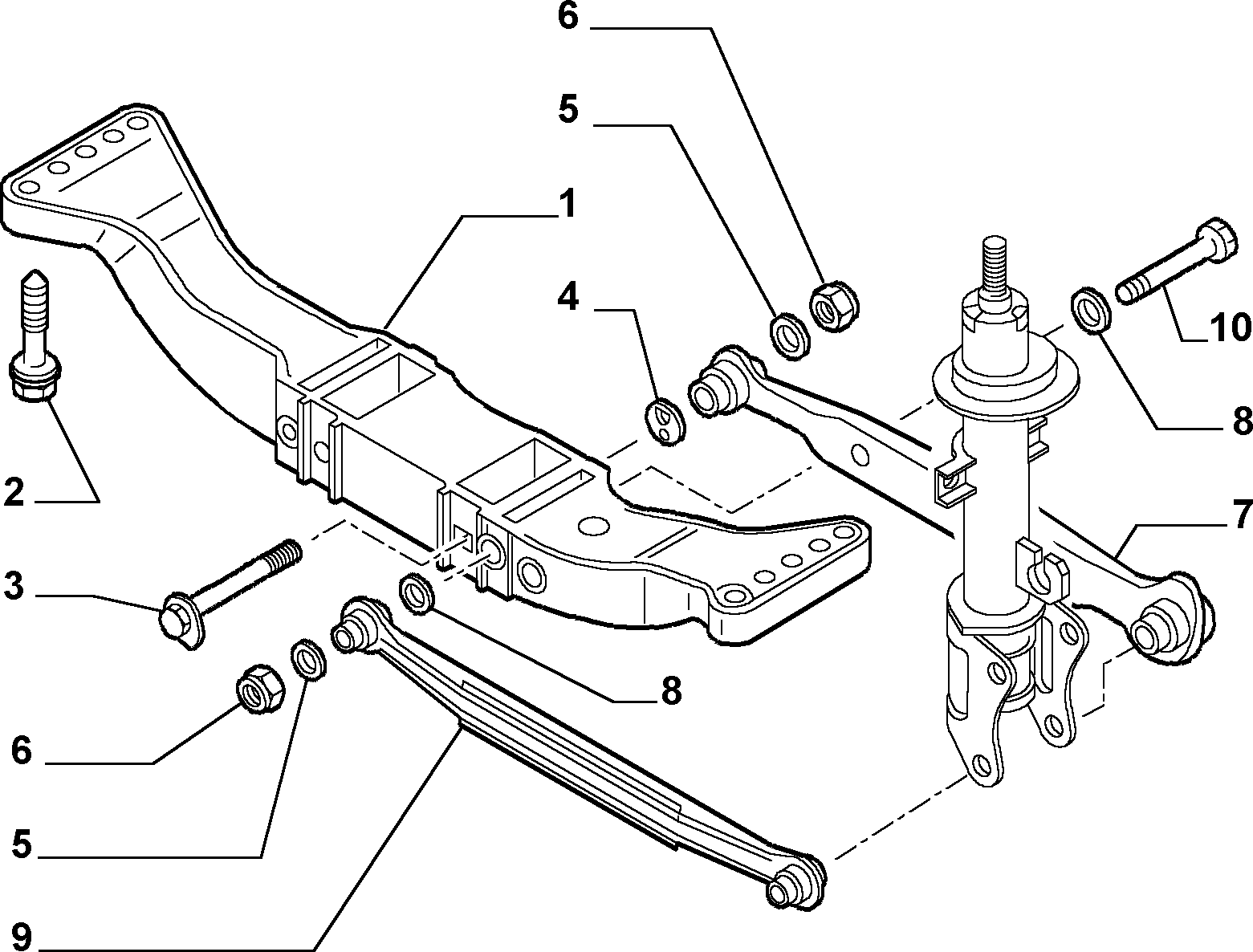 Alfa Romeo 60629903* - Носач, окачване на колелата parts5.com