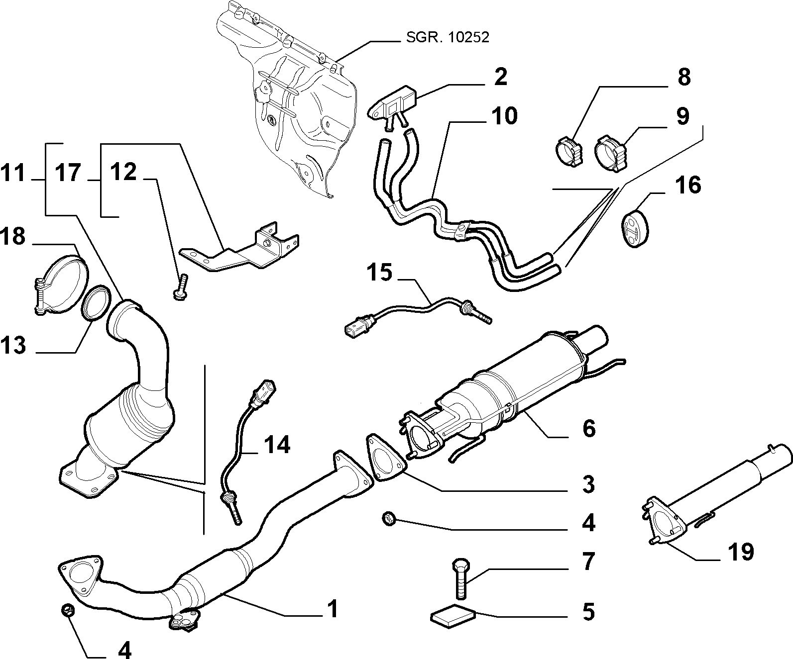 Chrysler 46816240 - Rohrverbinder, Abgasanlage parts5.com