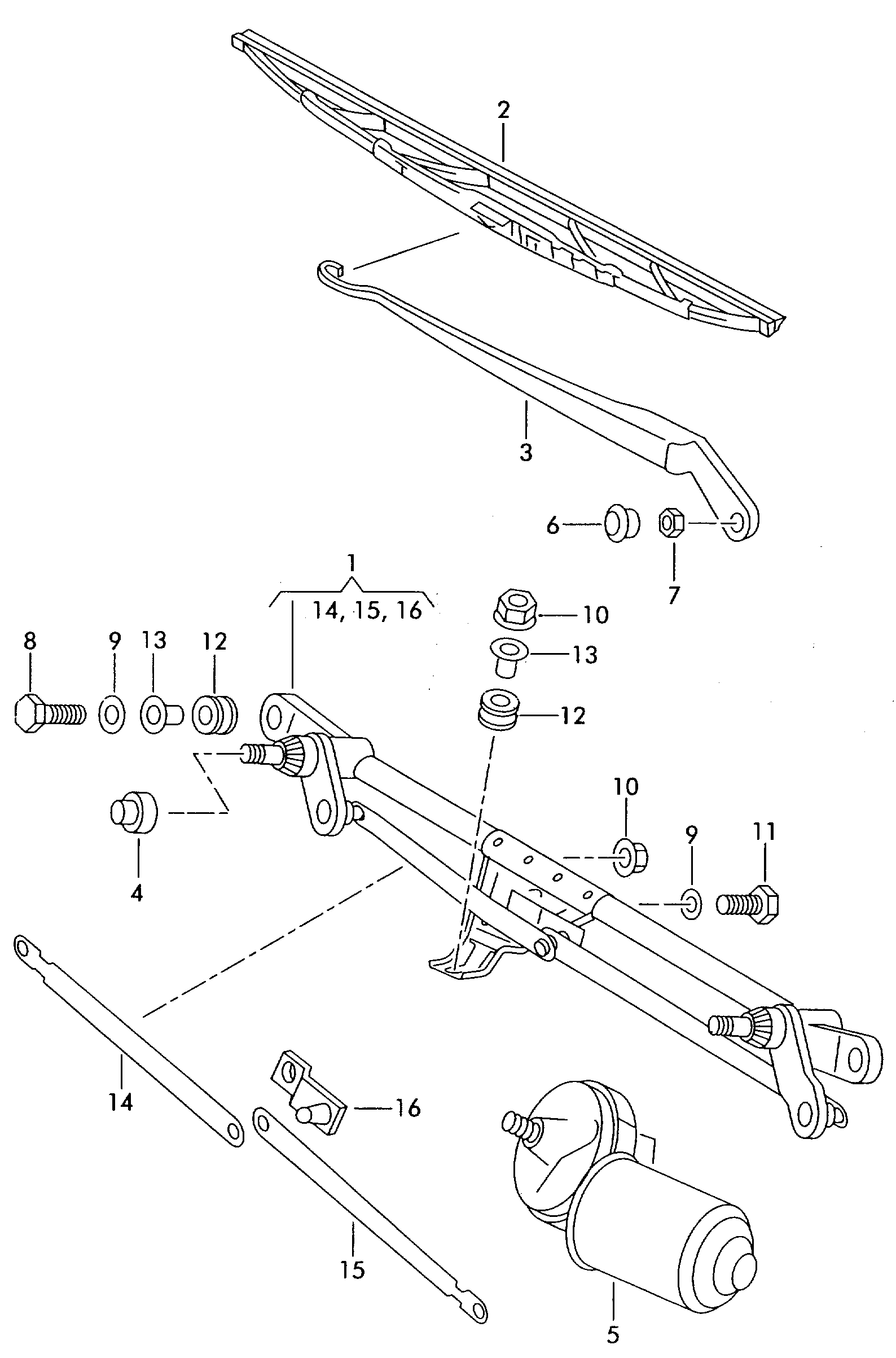 VAG 431 955 427 - Silecek süpürgesi parts5.com