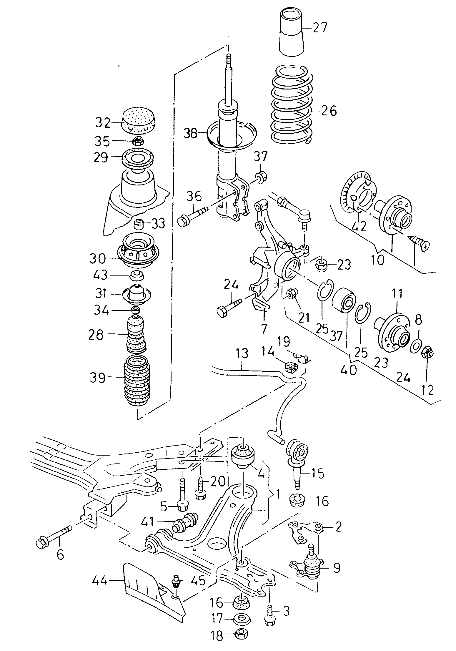 VAG 1L0 407 643 - Matica, kraj osovine parts5.com