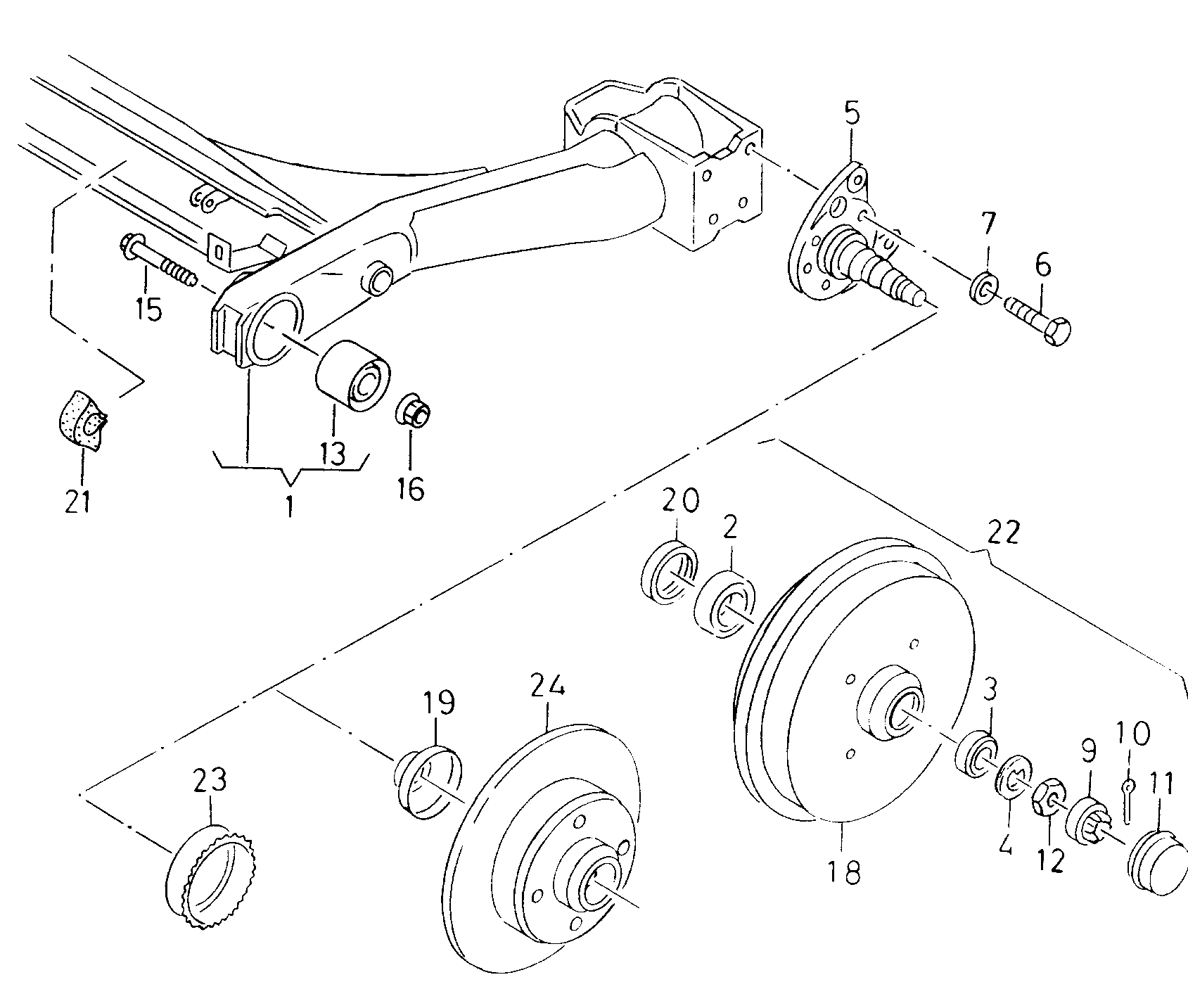 Skoda 6N0 501 541 D - Mounting, axle beam parts5.com