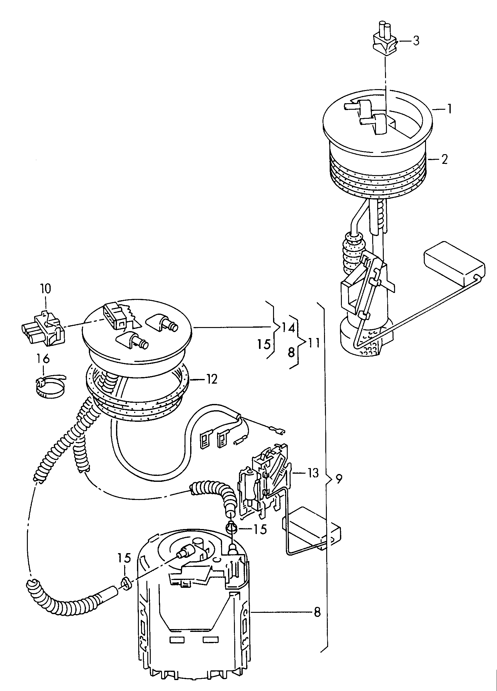 Skoda 6K9 919 051 D - Swirlpot, fuel pump parts5.com