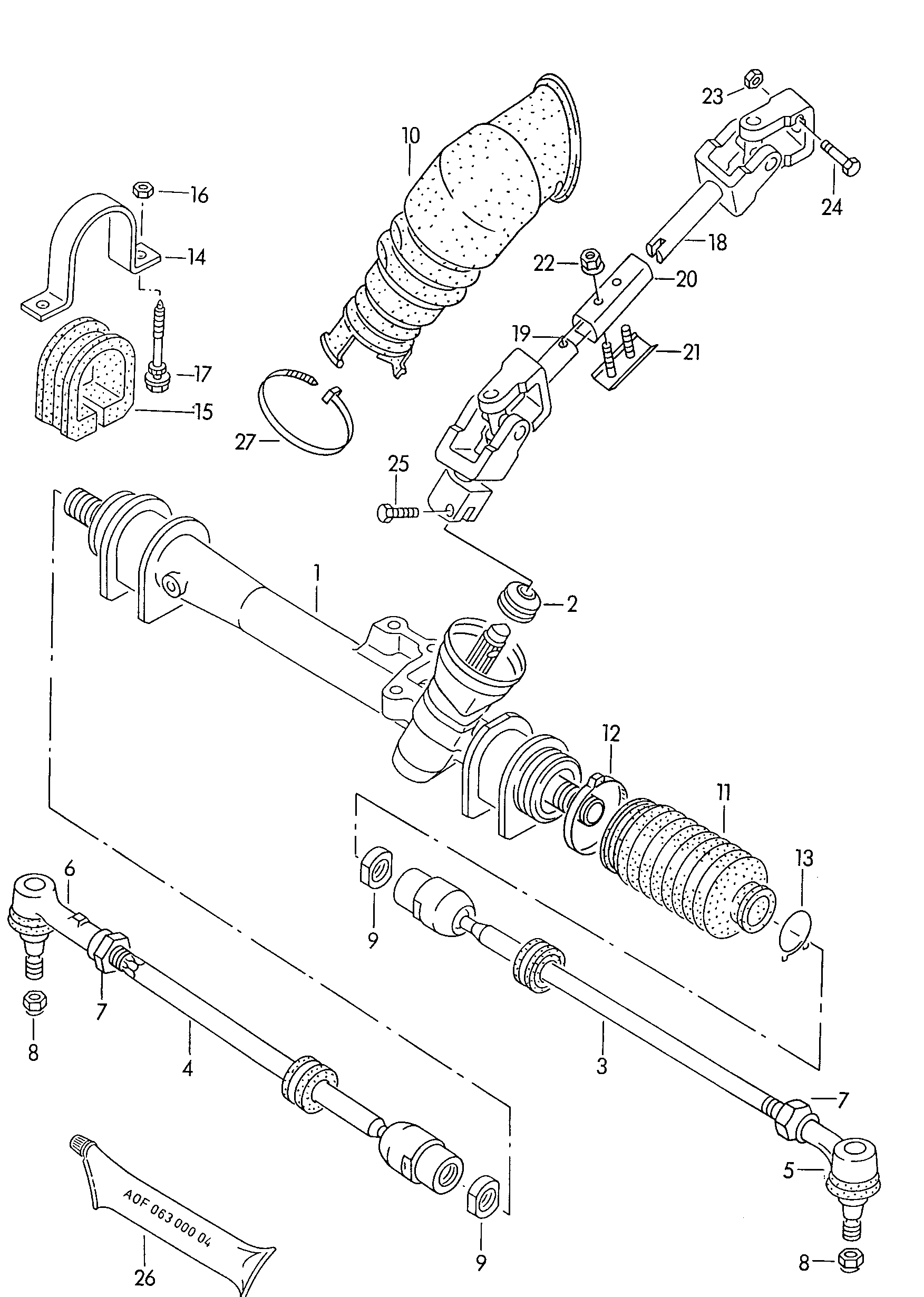 VW (FAW) 191 419 803 - Напречна кормилна щанга parts5.com