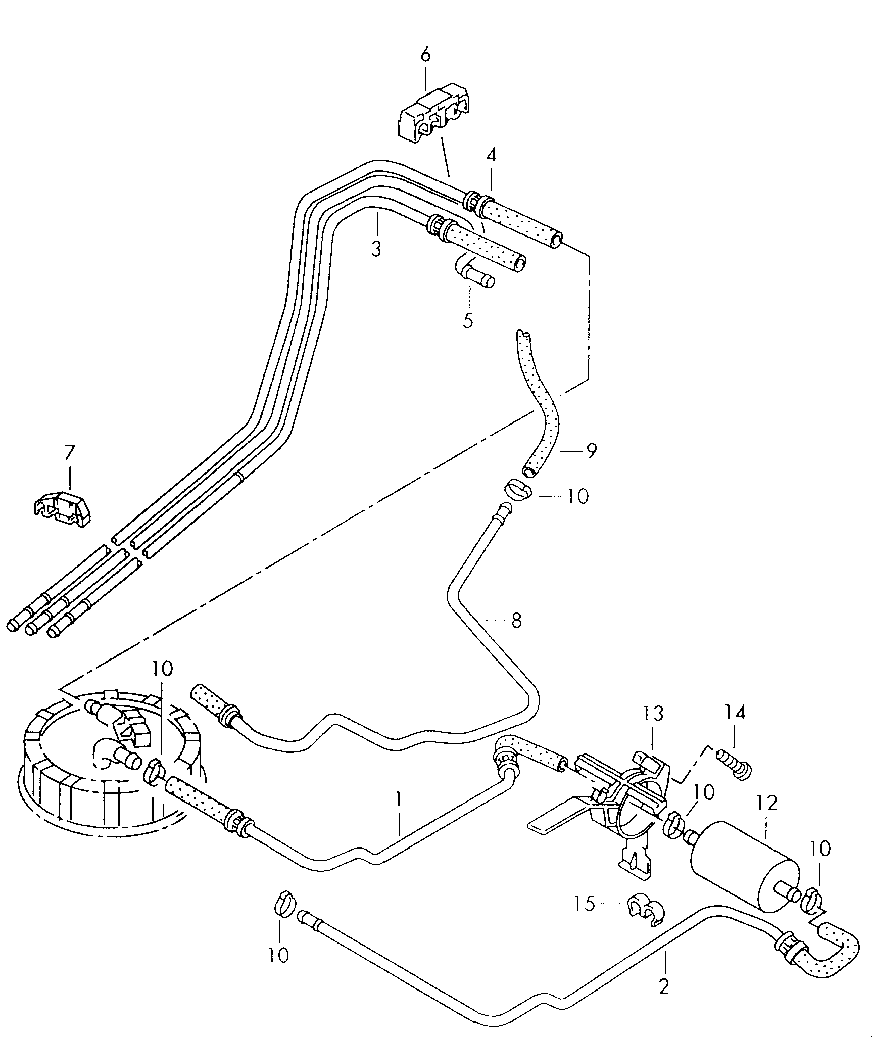 VW 6N0 201 511 A - Üzemanyagszűrő parts5.com