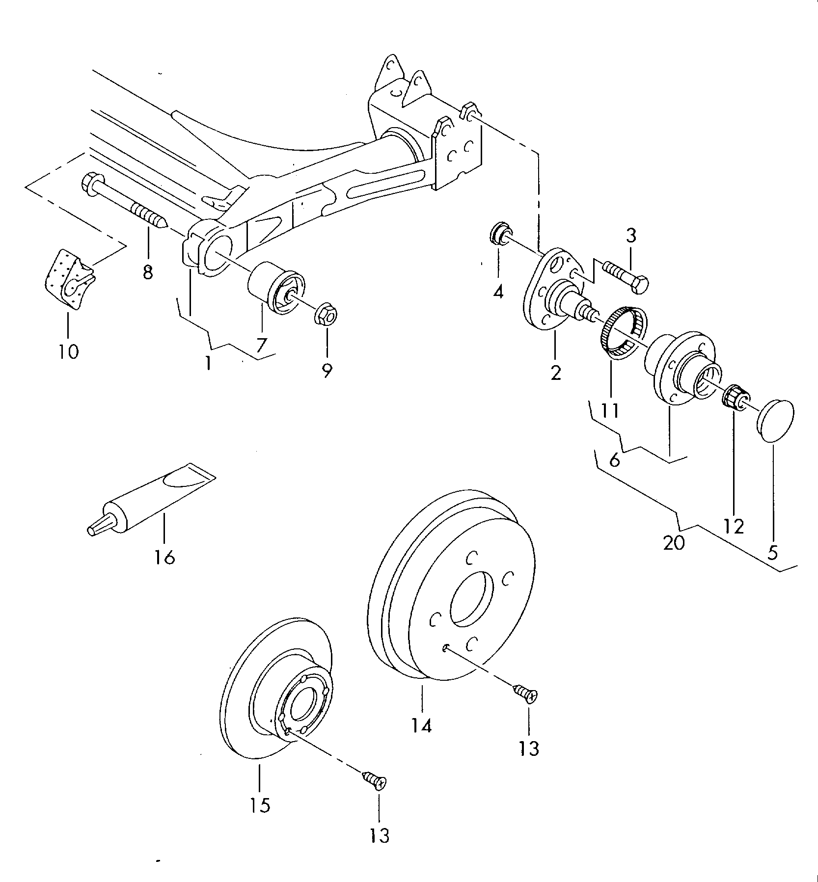 AUDI 6X0598477 - Σετ ρουλεμάν τροχών parts5.com