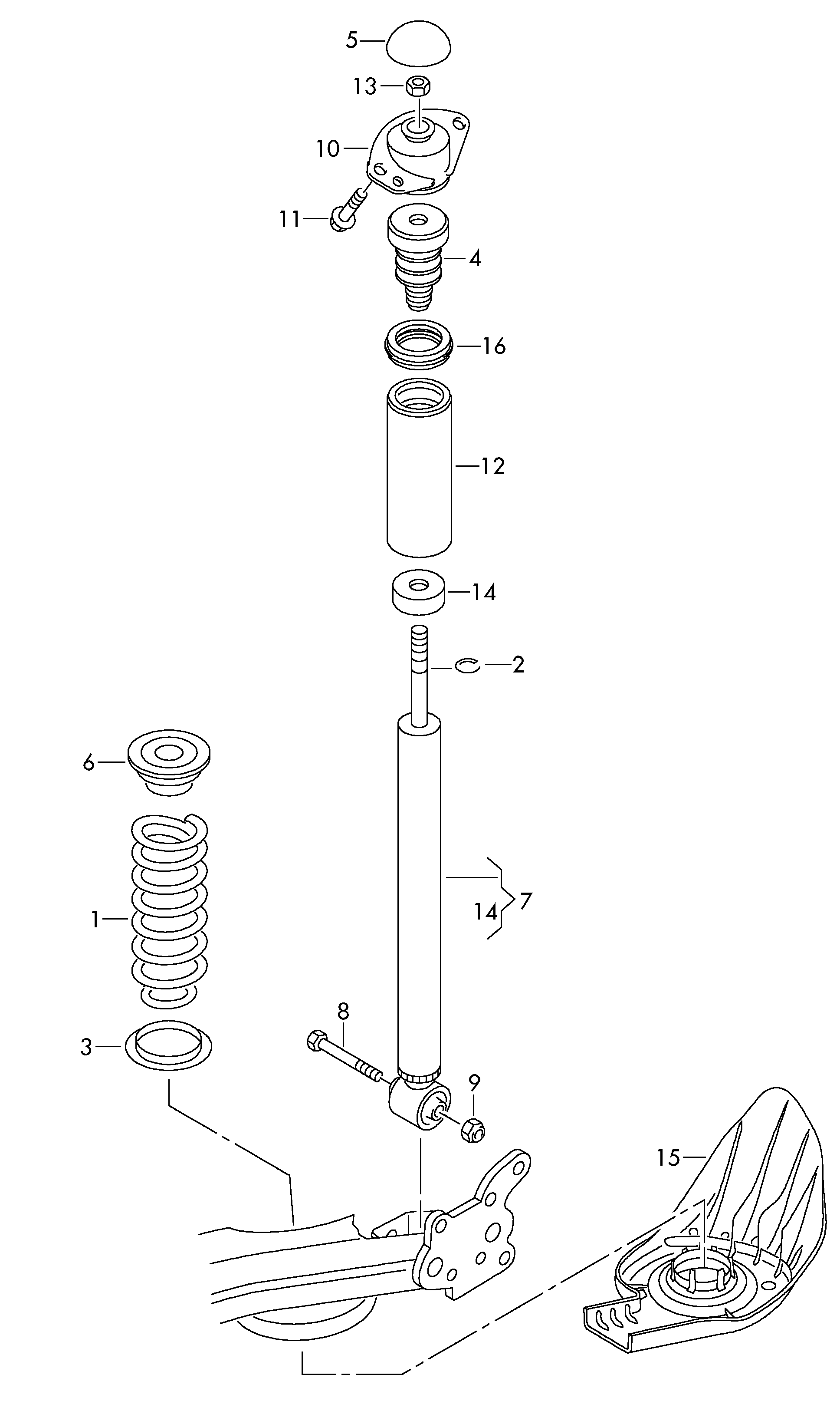 Seat 6R0 513 353 B - Lożisko prużnej vzpery parts5.com