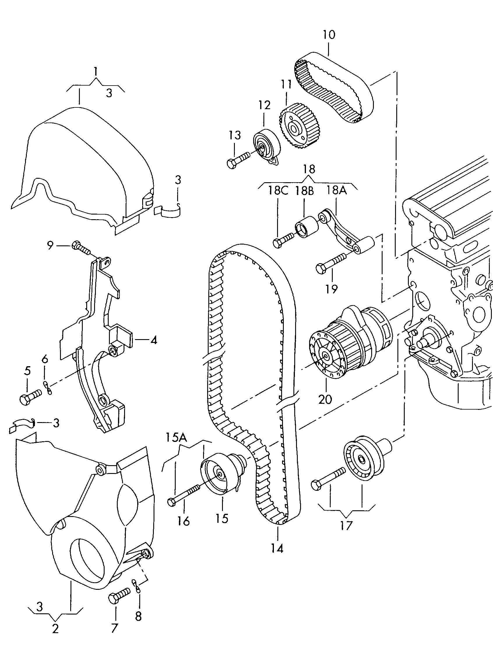 VAG 036109181B - Rolka kierunkowa / prowadząca, pasek rozrządu parts5.com