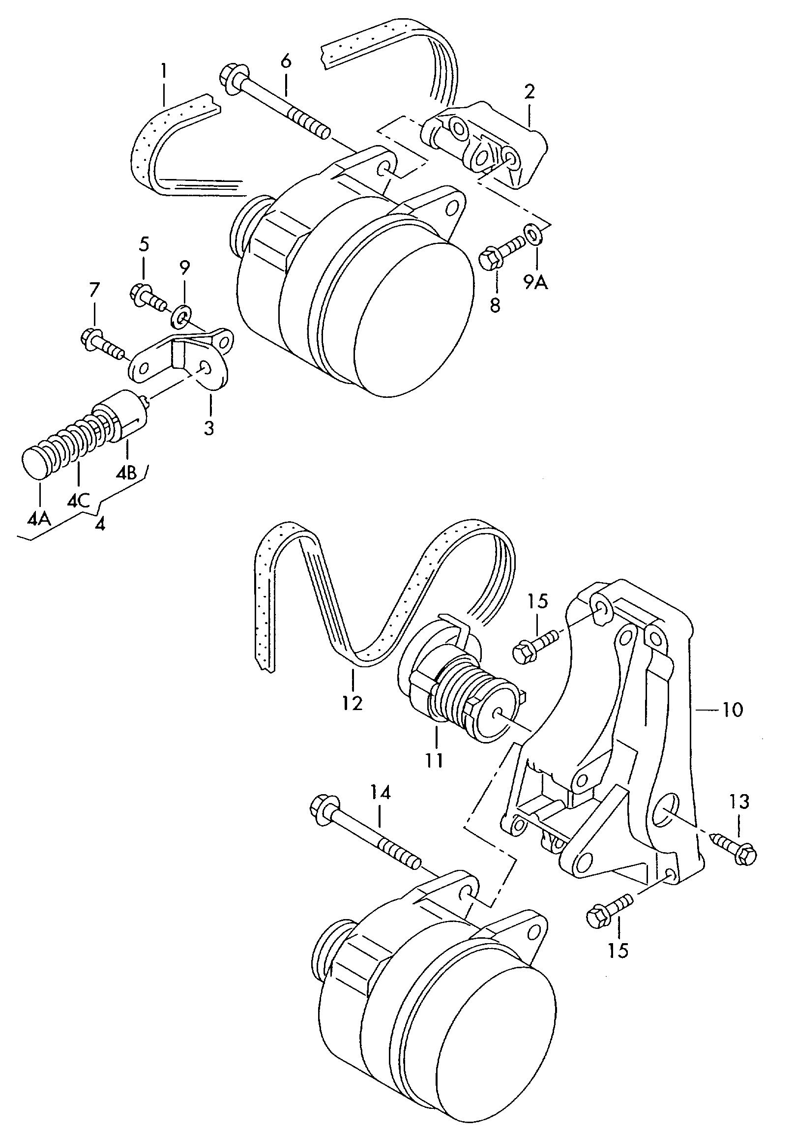 VAG 030903137AB - Correa trapecial poli V parts5.com