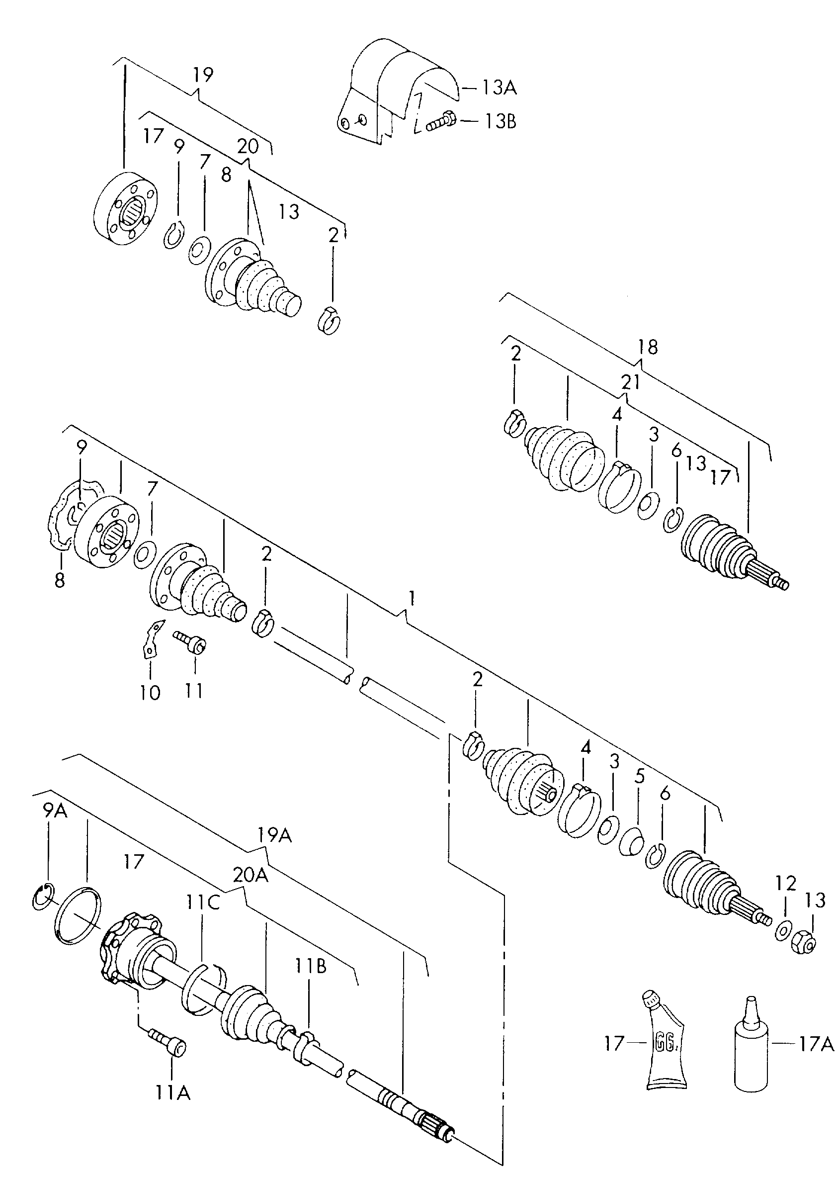 VAG JZW 498 340X - Kompletan kardan, pogonsko vratilo parts5.com