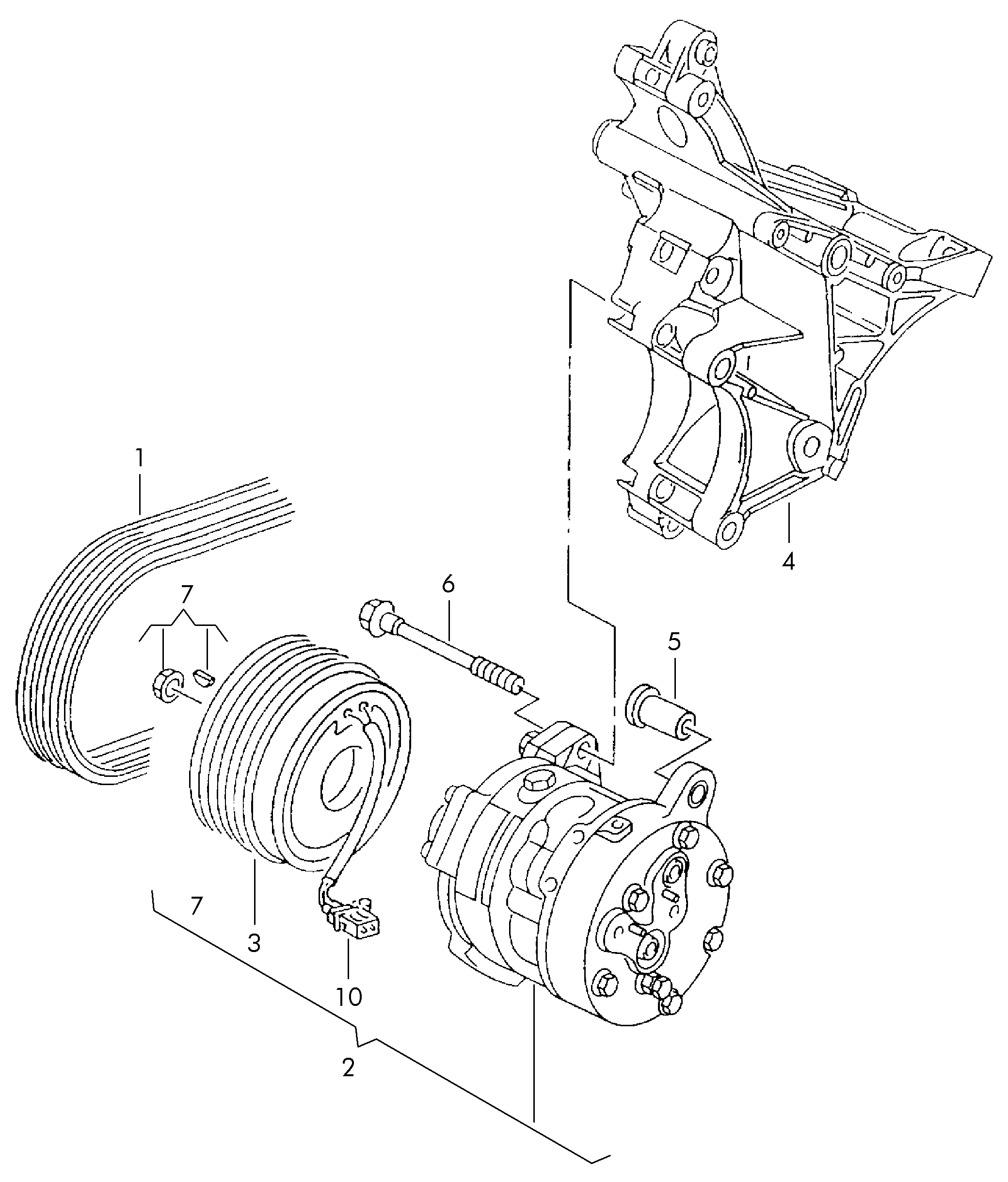 VW 1J0820803L - Compresor, climatizare parts5.com