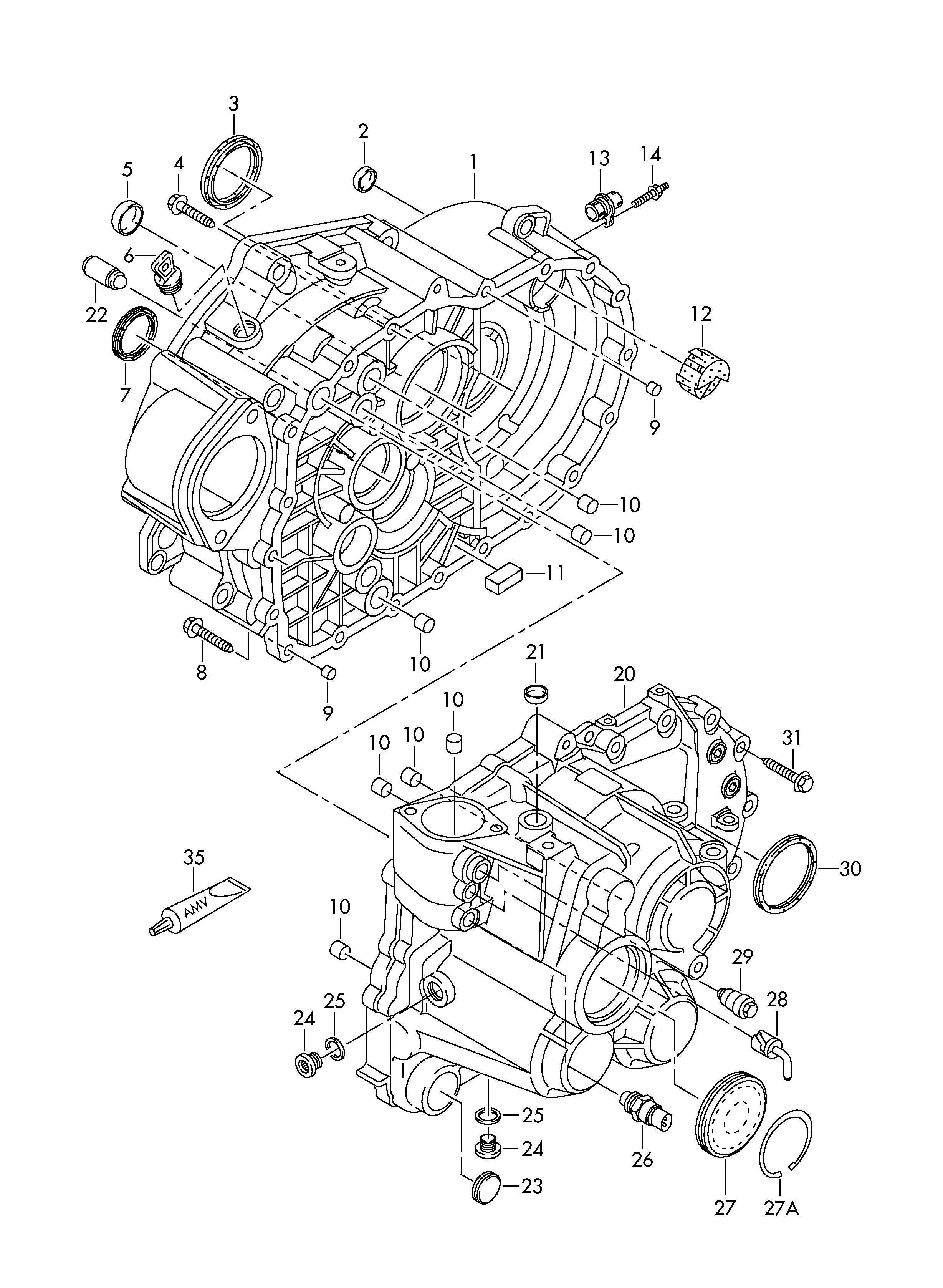 AUDI 02N 301 103 F - Tömítés, sebességváltó parts5.com