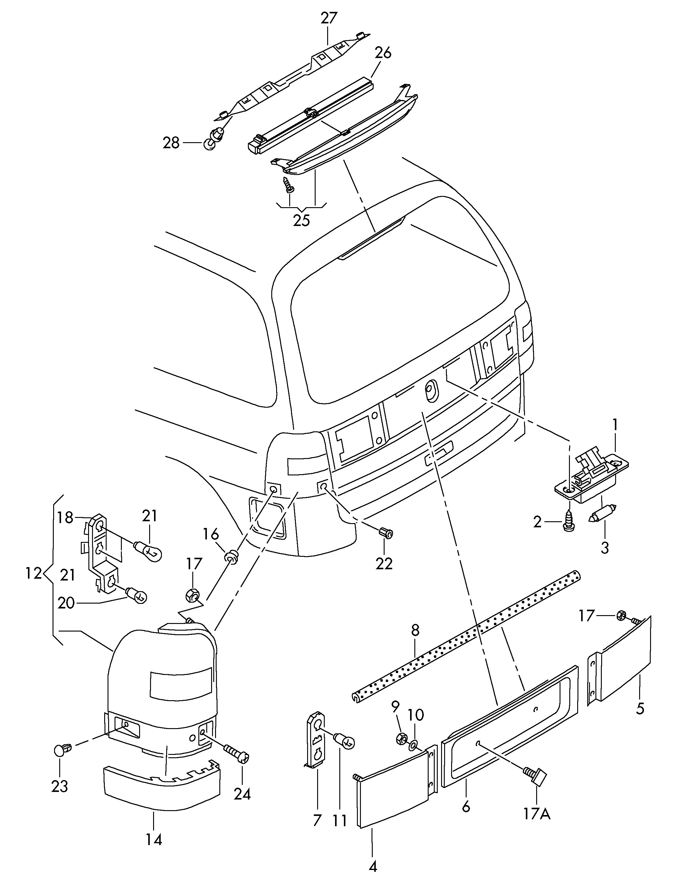 VAG N 017 73 28 - Лампа накаливания, освещение щитка приборов parts5.com