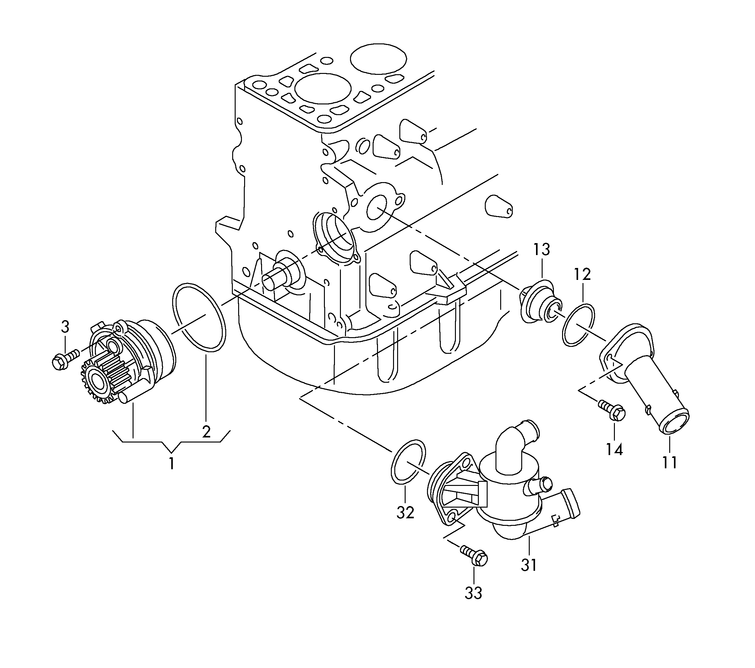 Seat 03L 121 011 C - Water Pump parts5.com