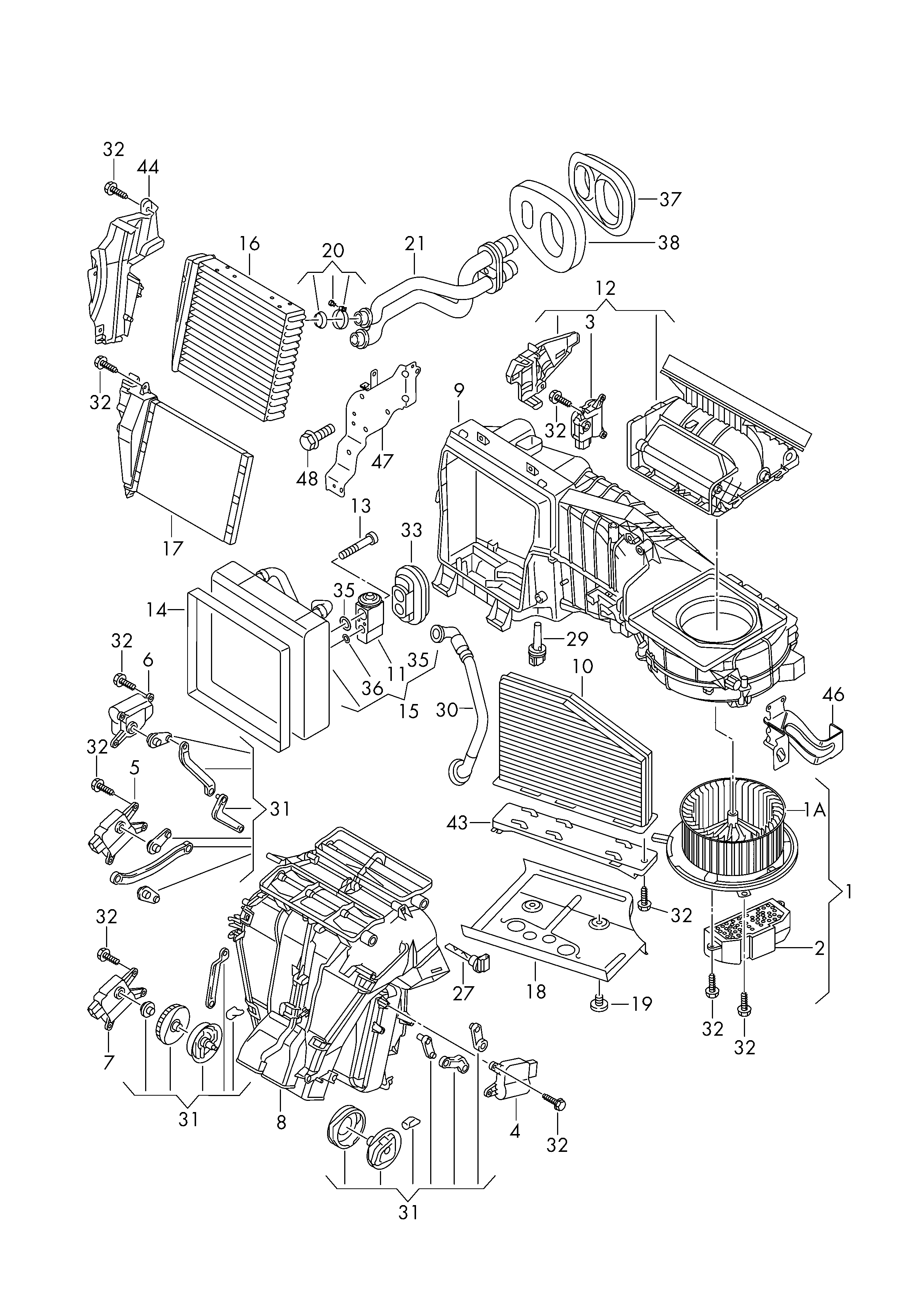 VAG 1K0819031D - Schimbator caldura, incalzire habitaclu parts5.com