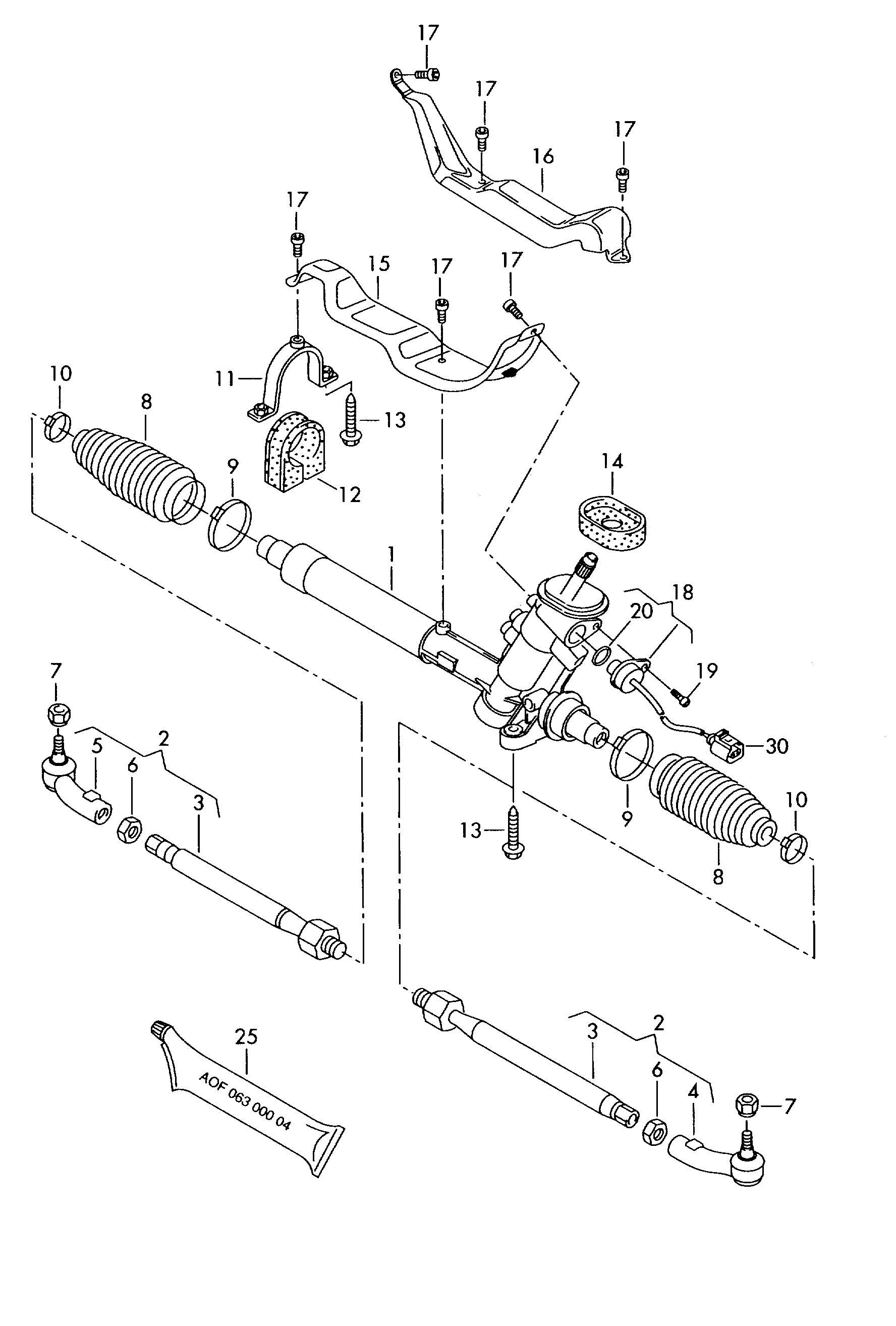 VW 6Q0 423 811 C - Inner Tie Rod, Axle Joint parts5.com