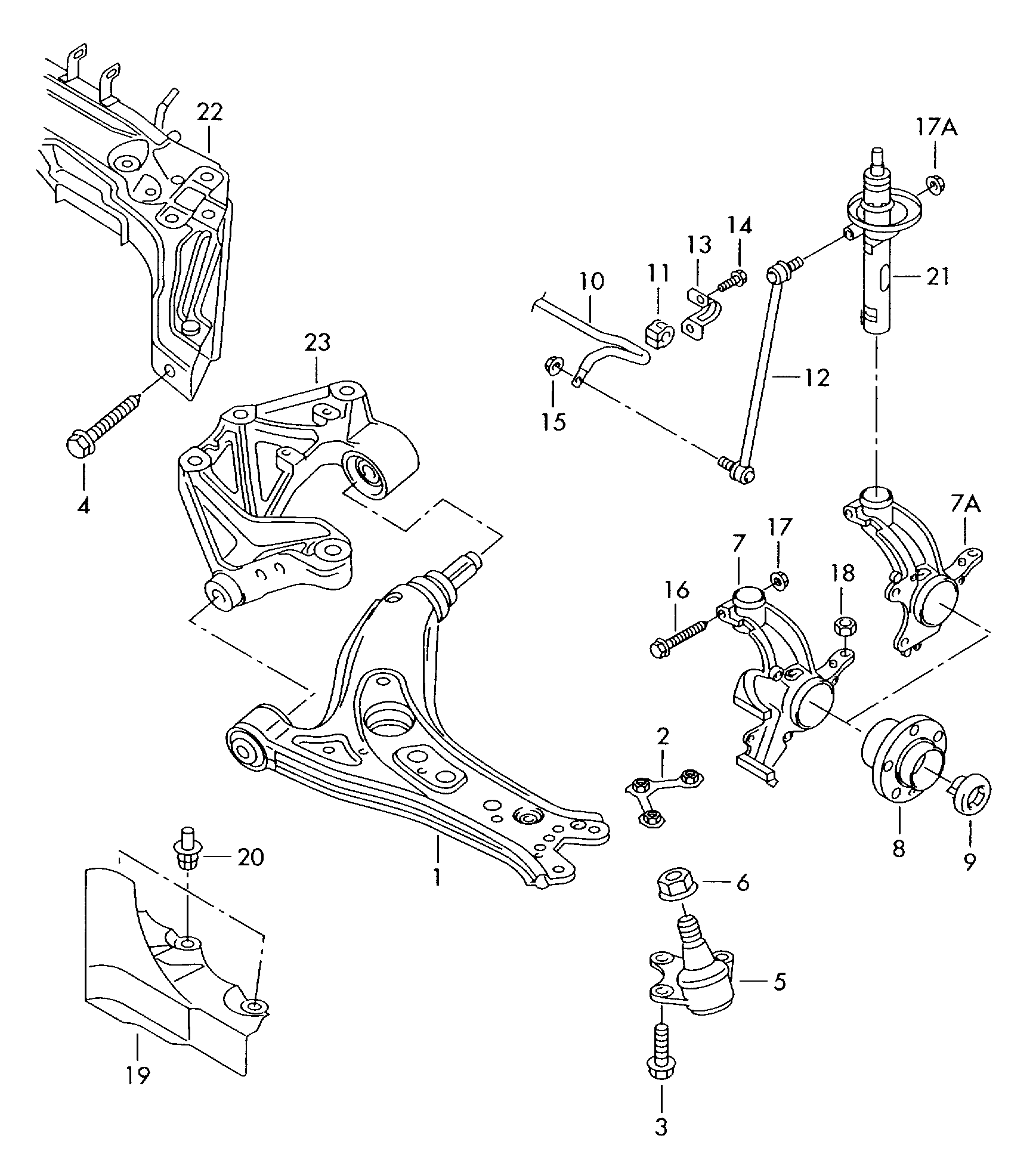 VAG 6Q0 411 305 AA - Stabilizator, podvozje parts5.com