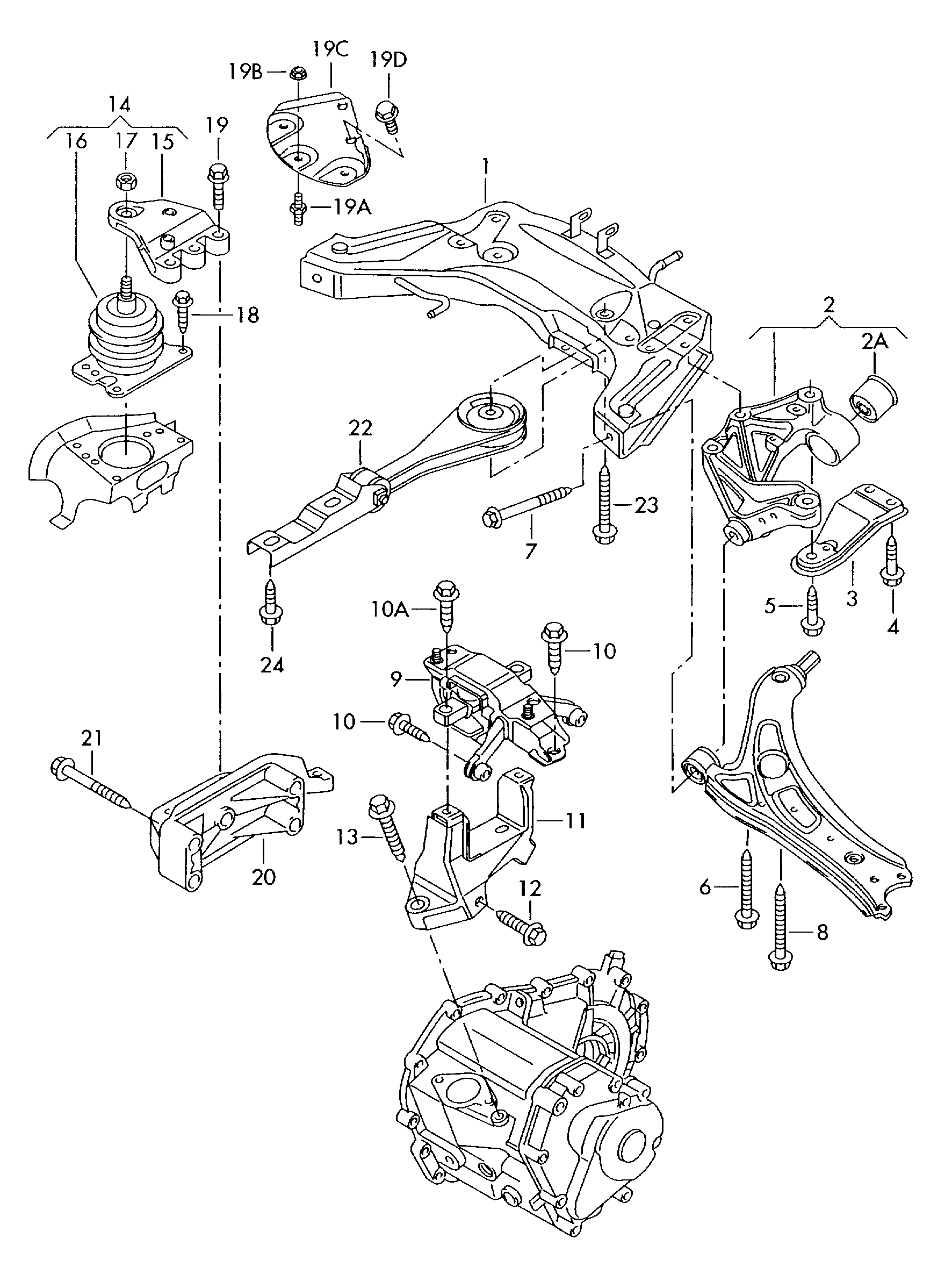 Skoda 6Q0 407 183 A - Тампон, носач parts5.com