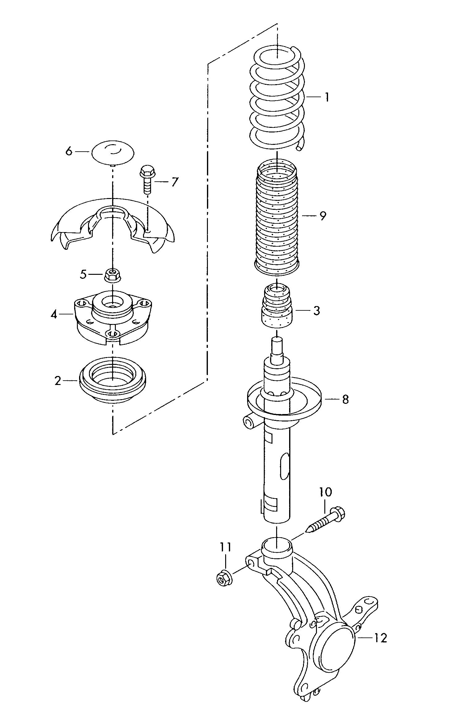 Skoda 6Q0 412 301 A - Komplet za zaštitu od prašine, amortizer parts5.com