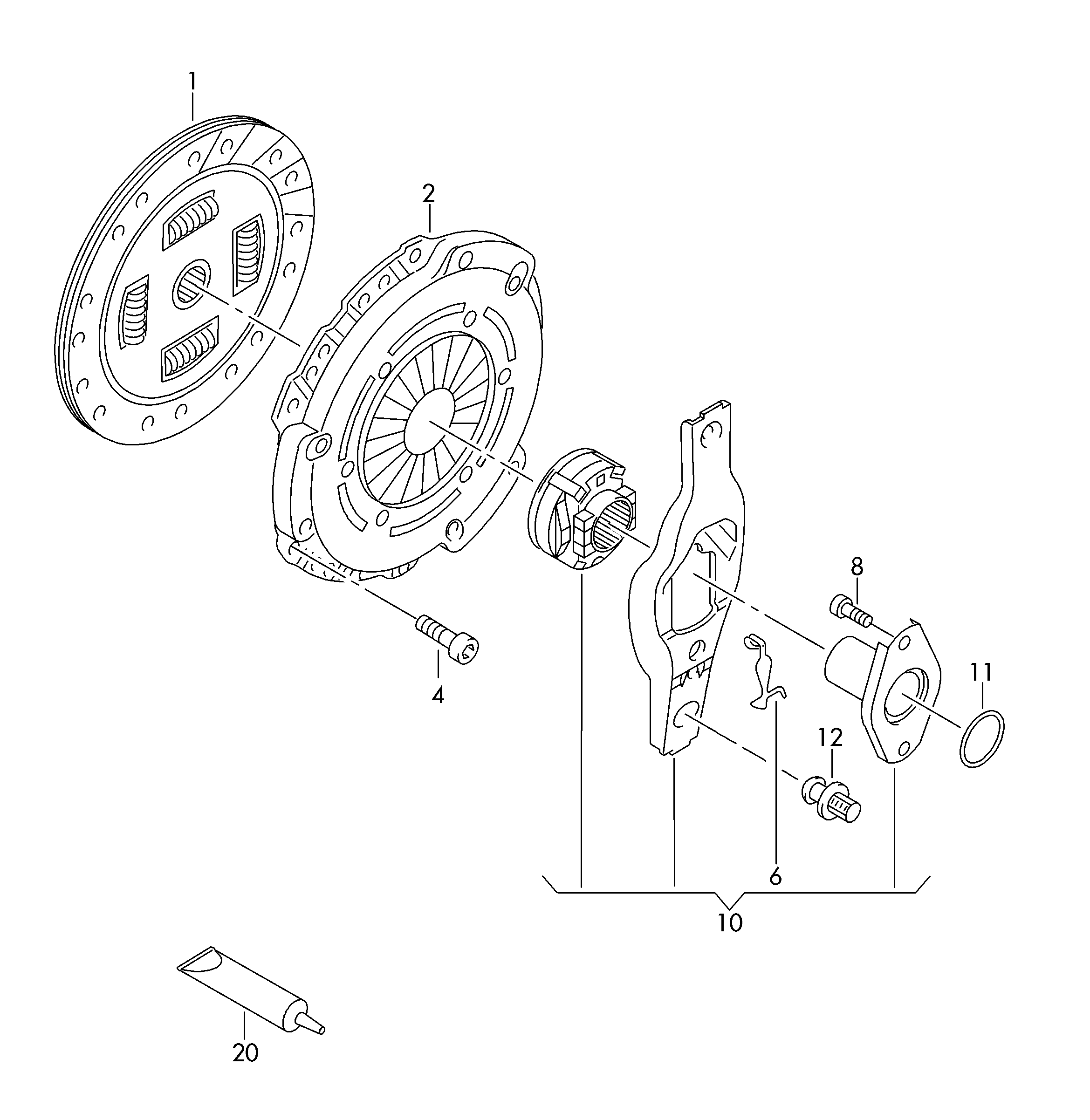 Skoda 02T 141 170 C - Clutch Release Bearing parts5.com