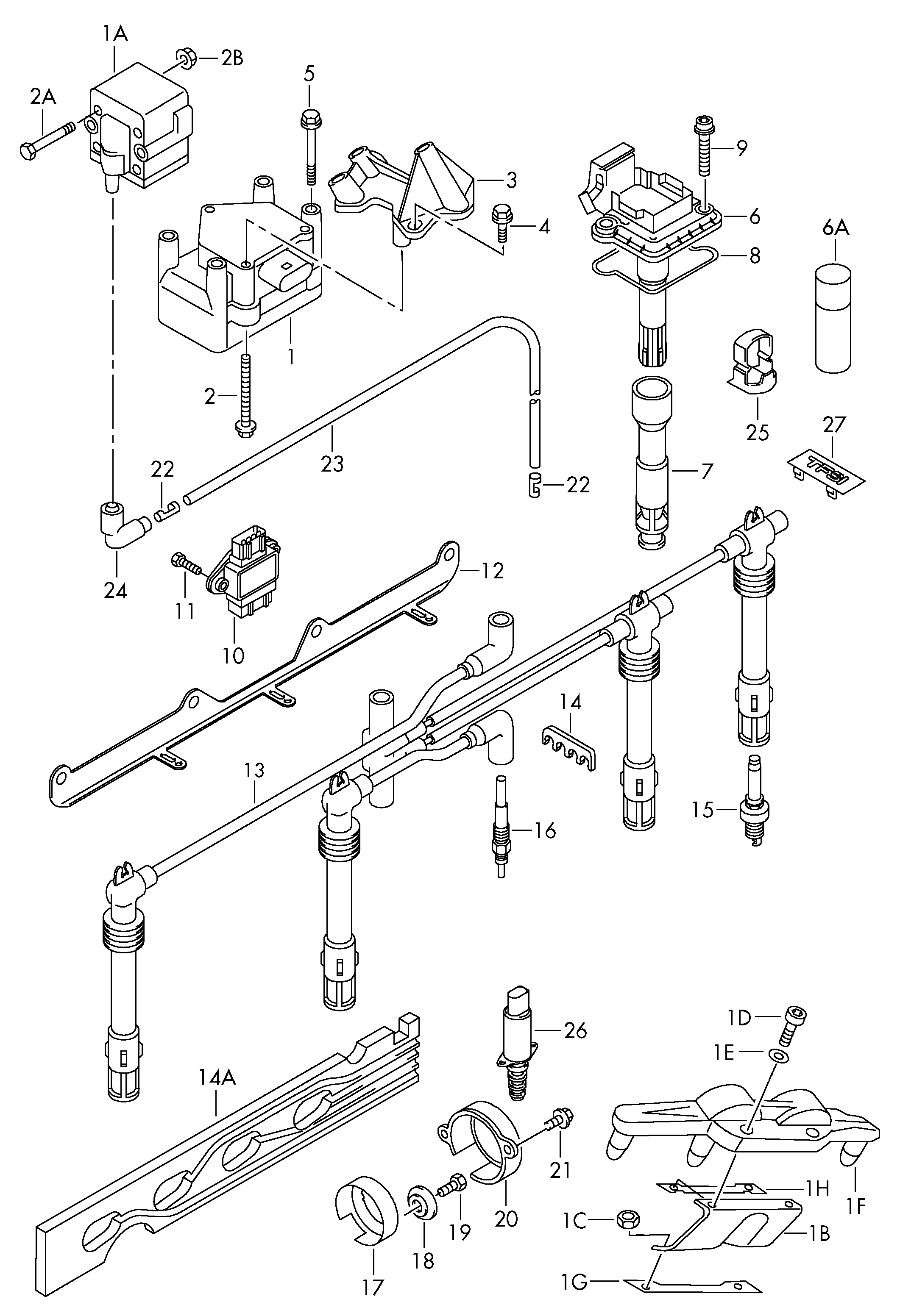 VAG 06A905161B - Sensor, crankshaft pulse parts5.com