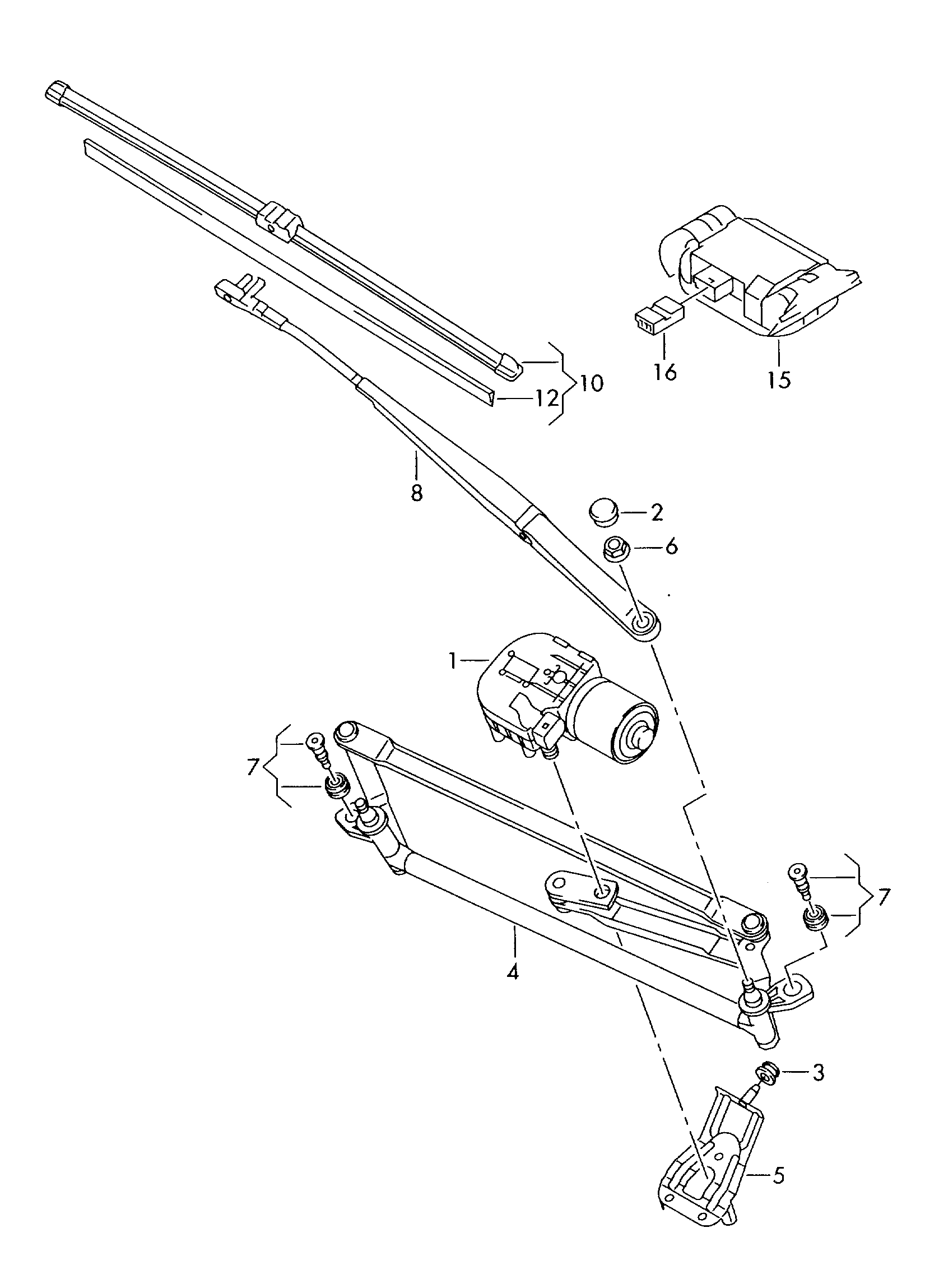 VAG 1P0955425B - Перо на чистачка parts5.com