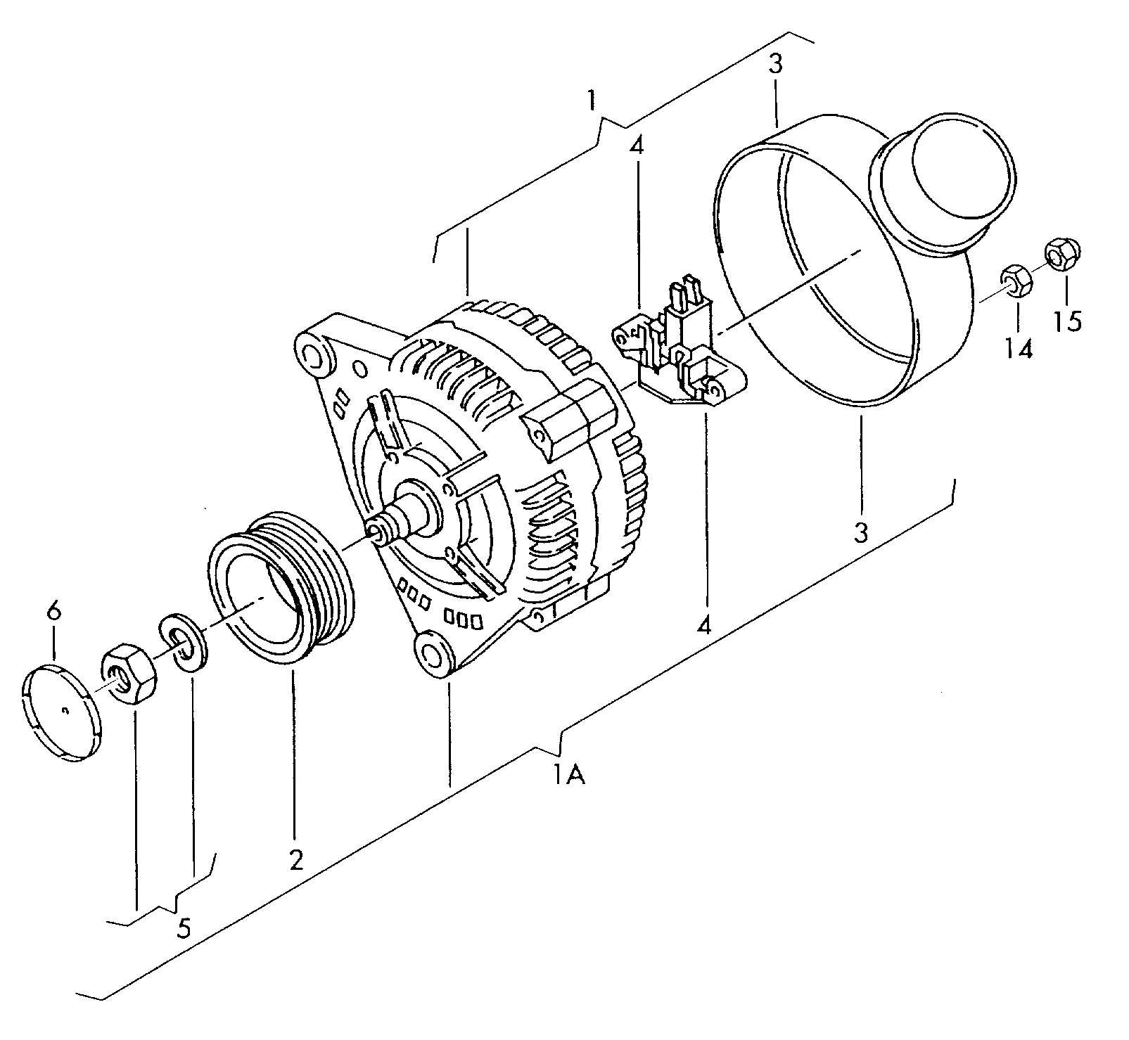 VW 06F903023AX - Alternador parts5.com