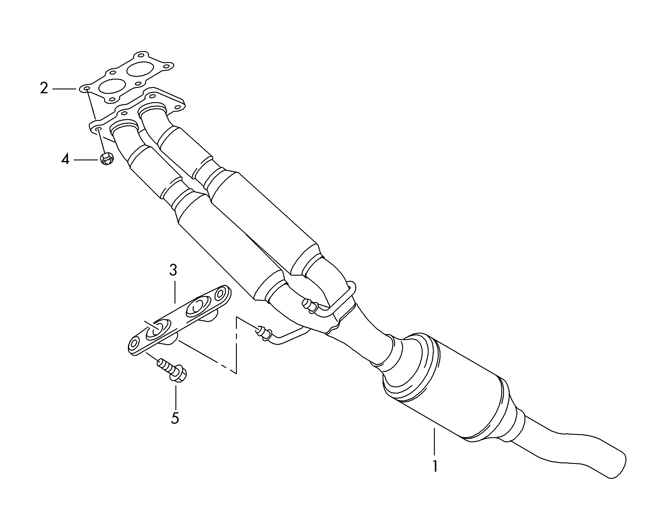 Skoda 1K0254505RX - Tubo de escape parts5.com