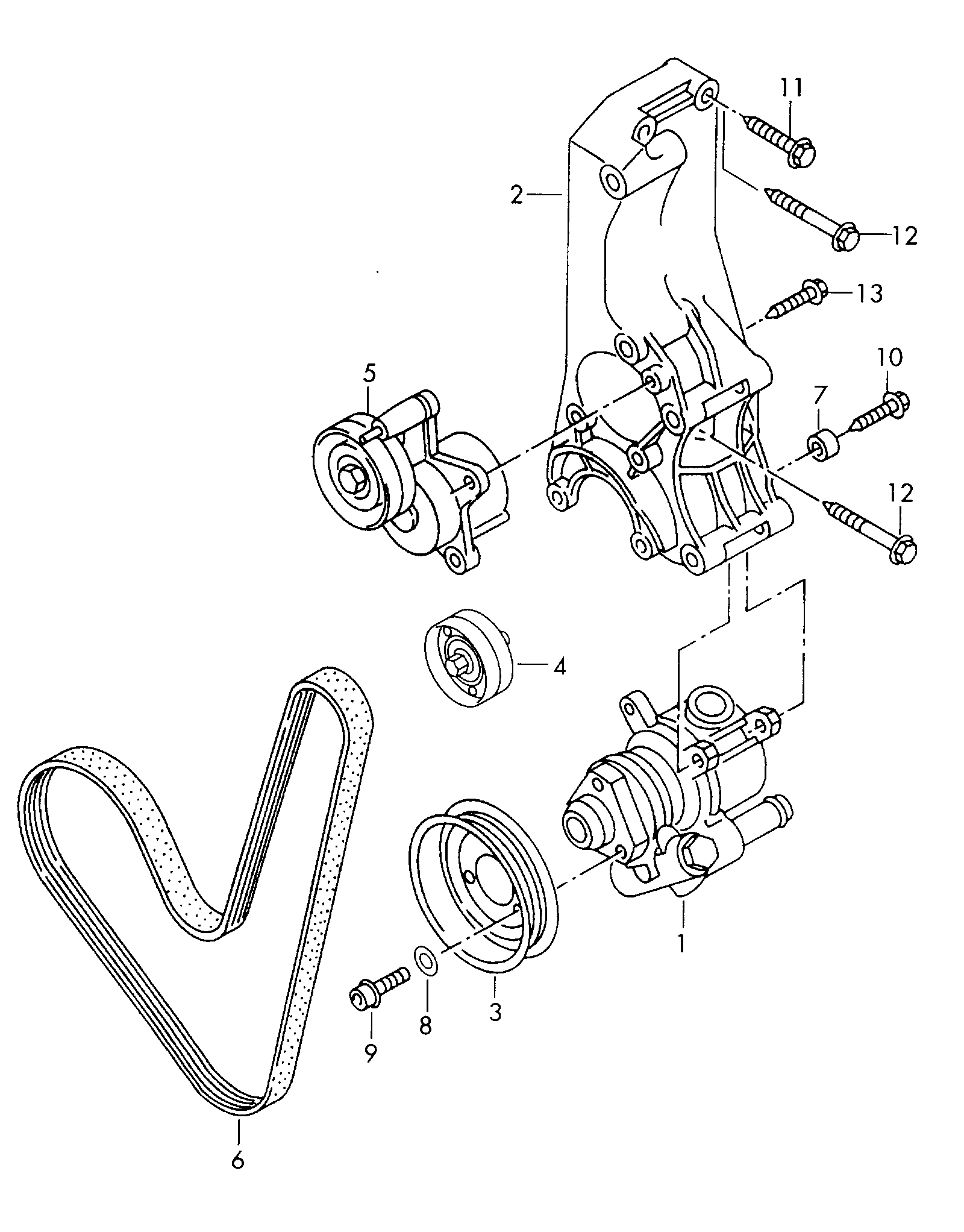 Seat 036 145 933 J - Courroie trapézoïdale à nervures parts5.com