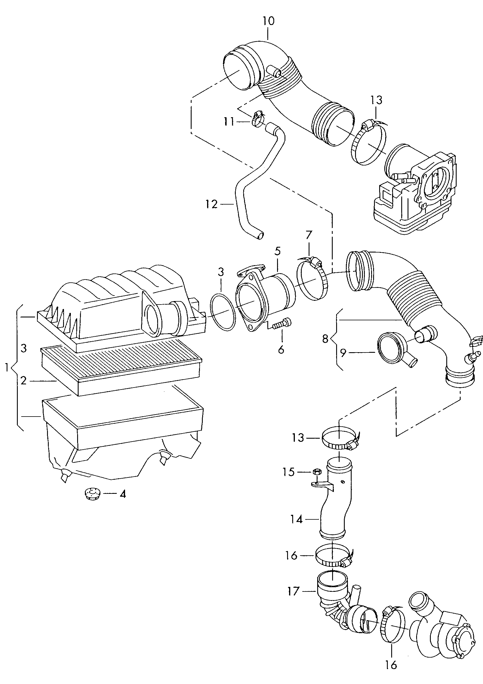 AUDI 028 129 646 - Seal, air filter housing parts5.com