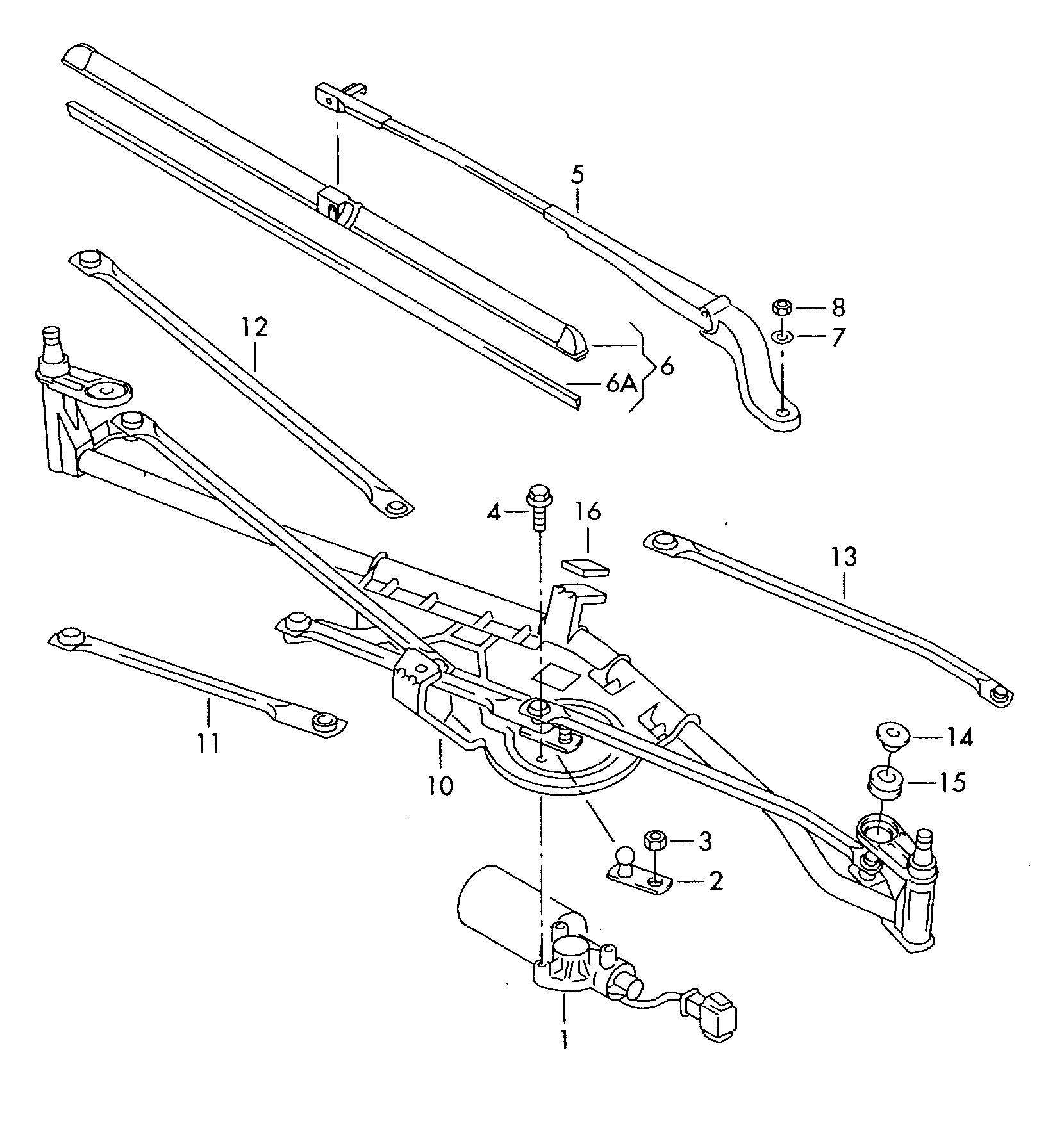 VAG 7M3 998 002 A - Перо на чистачка parts5.com