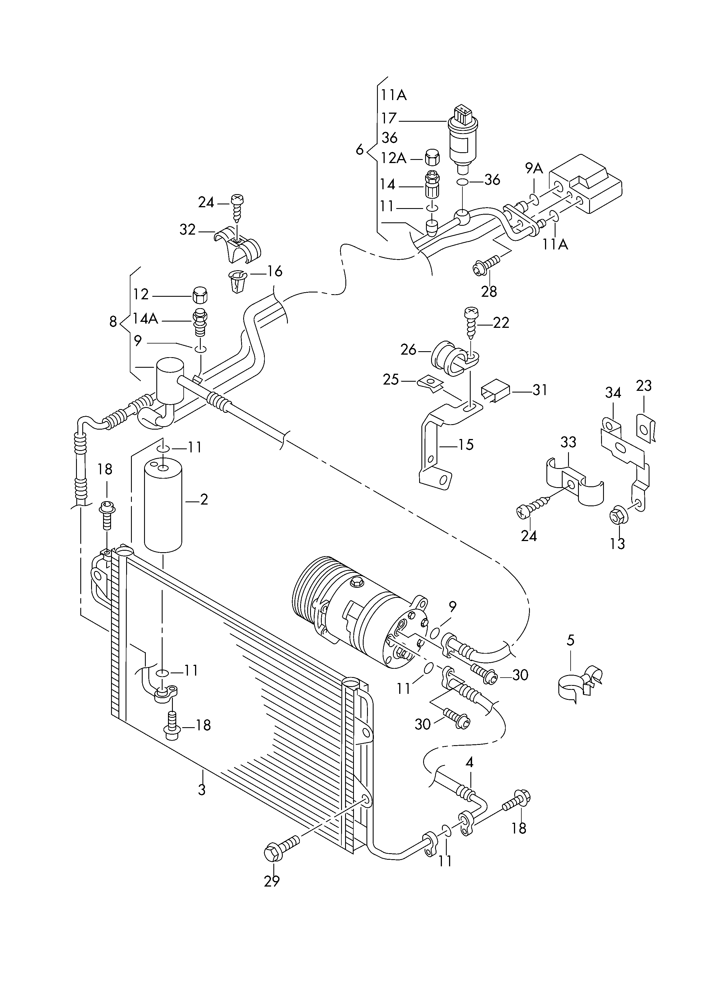 Seat 1K0 959 126 B - Прекъсвач на налягане, климатизация parts5.com