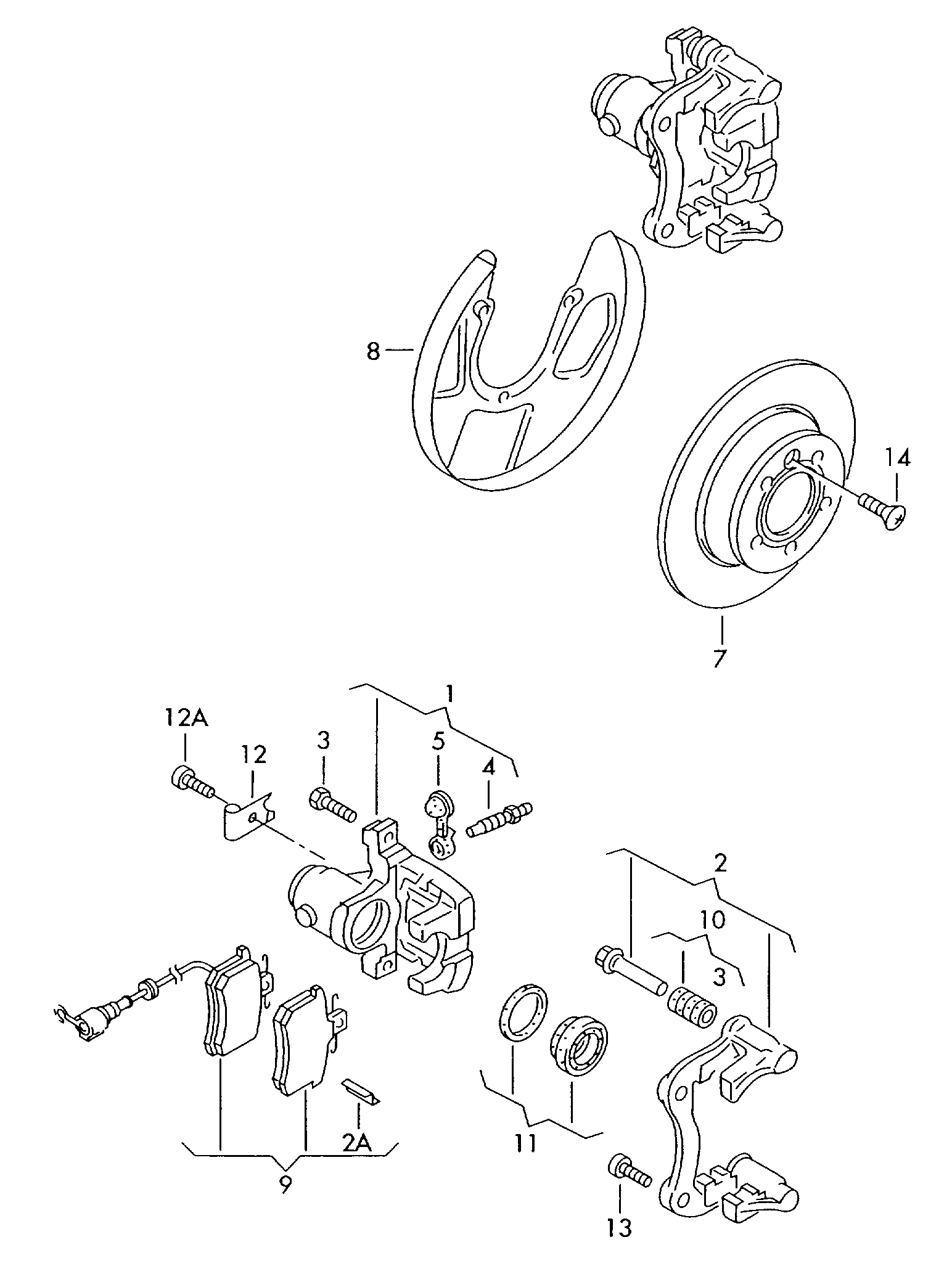 AUDI 6X0 698 451 A - Σετ τακάκια, δισκόφρενα parts5.com