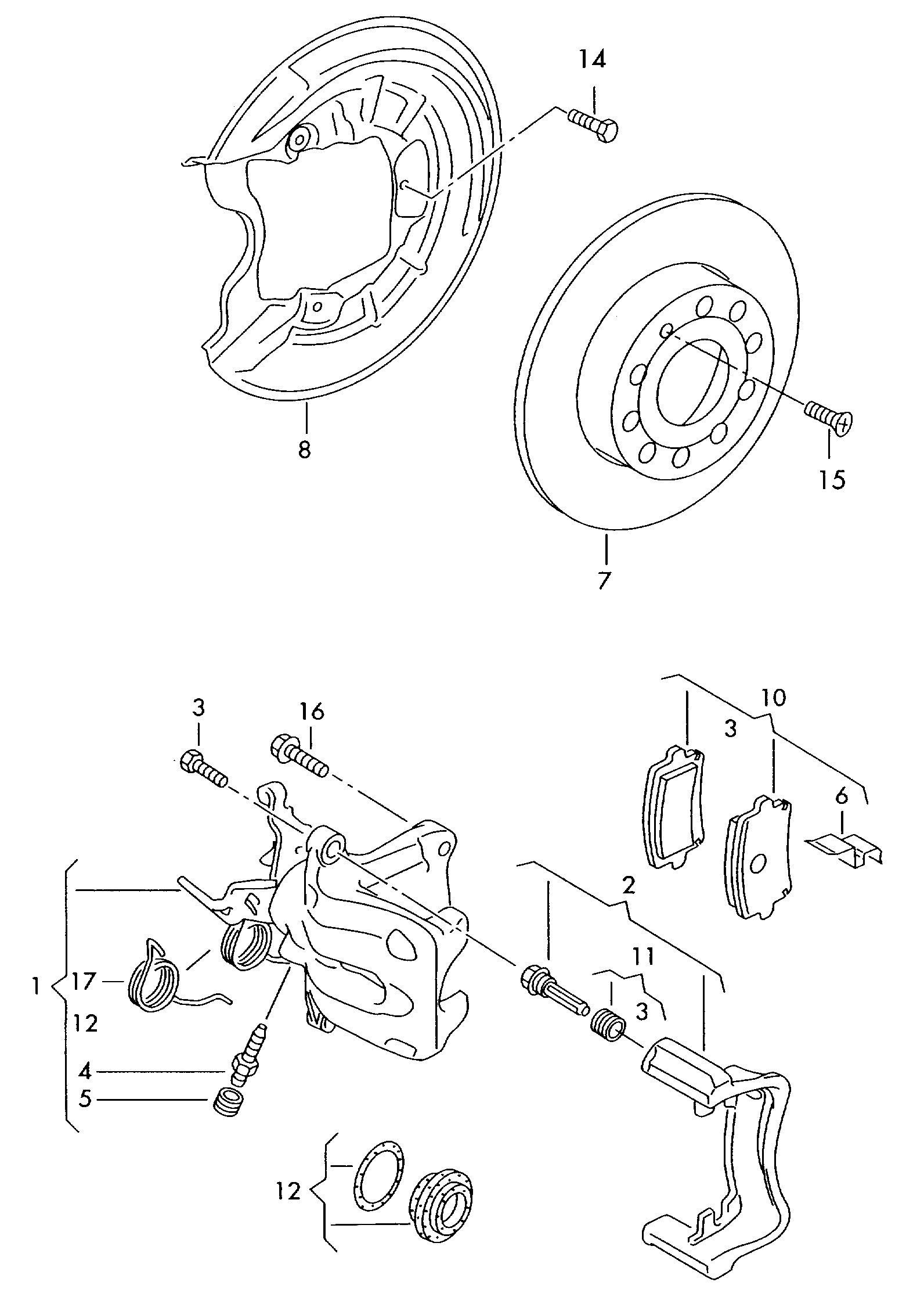 VAG 1K0 615 423 J - Pinza de freno parts5.com