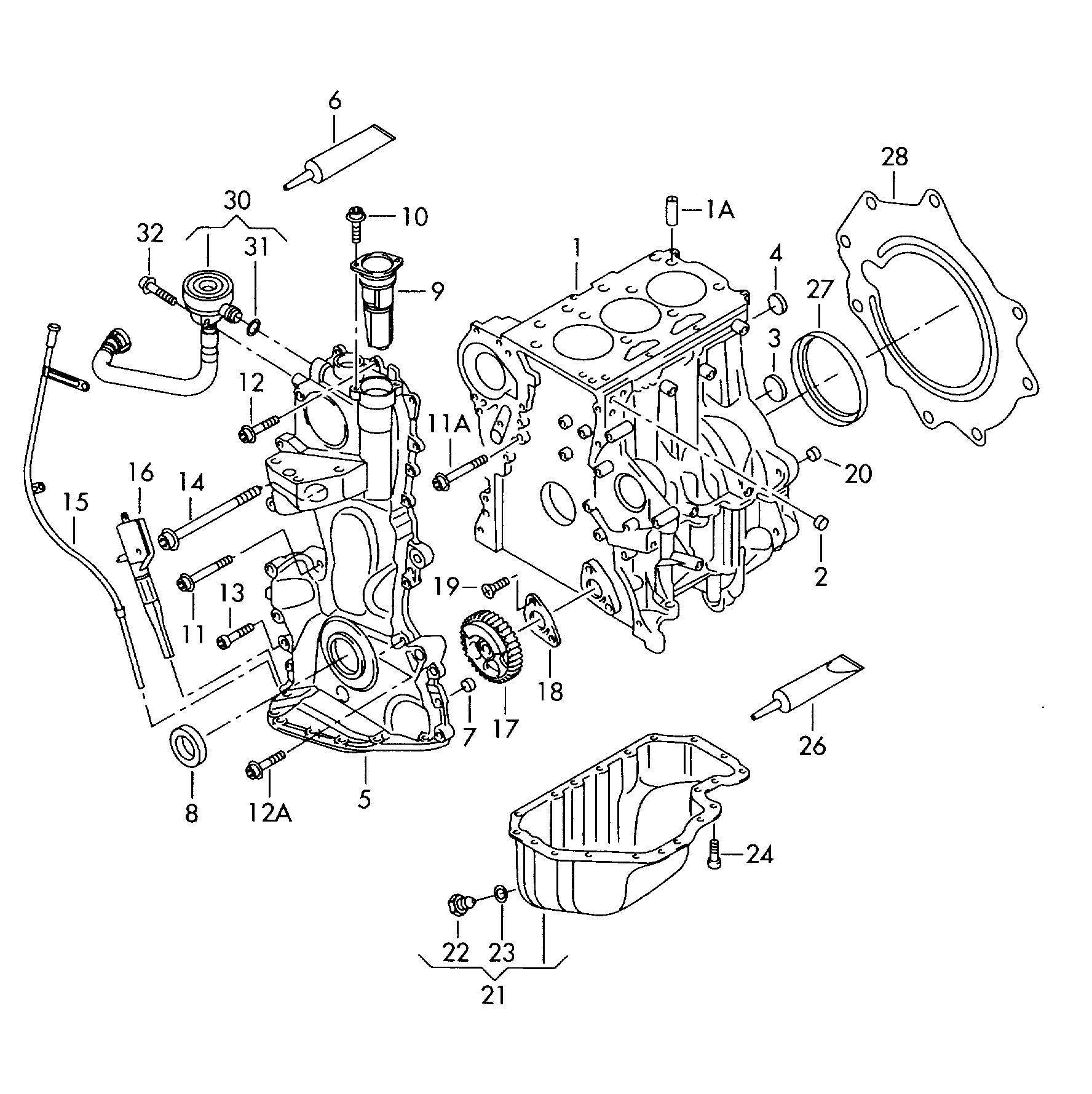 Skoda 03D 103 601 G - Olajteknő parts5.com