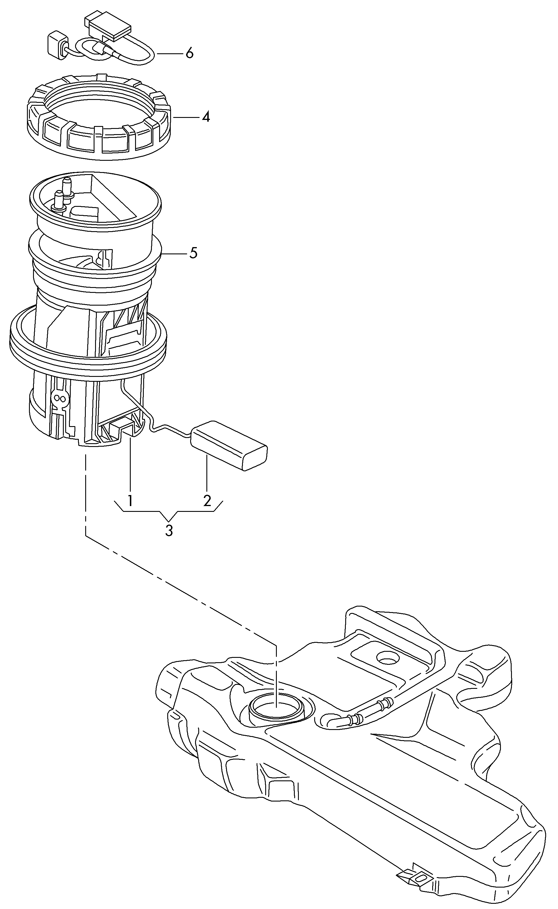 VAG 6R0919051F - Fuel delivery unit and sender for fuel gauge parts5.com