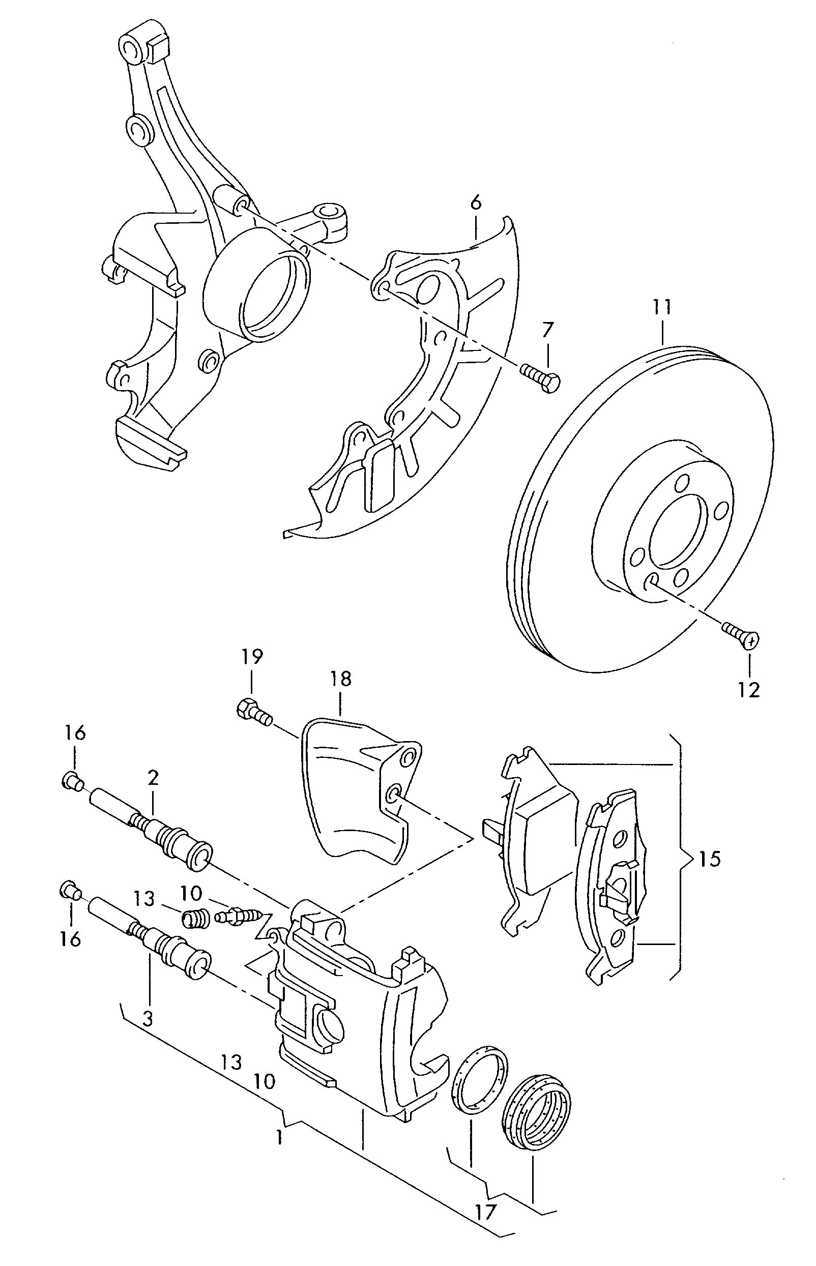 VAG 4D0 698 647 - Vezetőpersely-készlet, féknyereg parts5.com