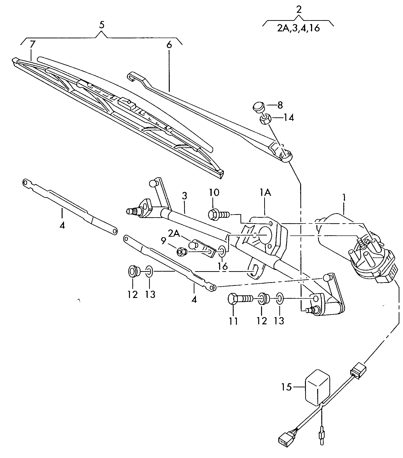 VAG 895955429A - Wiper Blade parts5.com