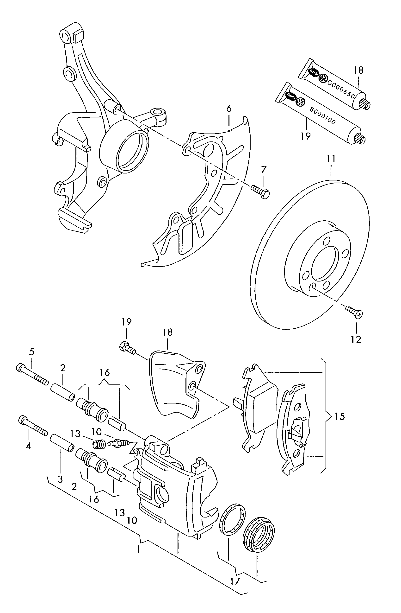 VW 1J0698151G - Σετ τακάκια, δισκόφρενα parts5.com