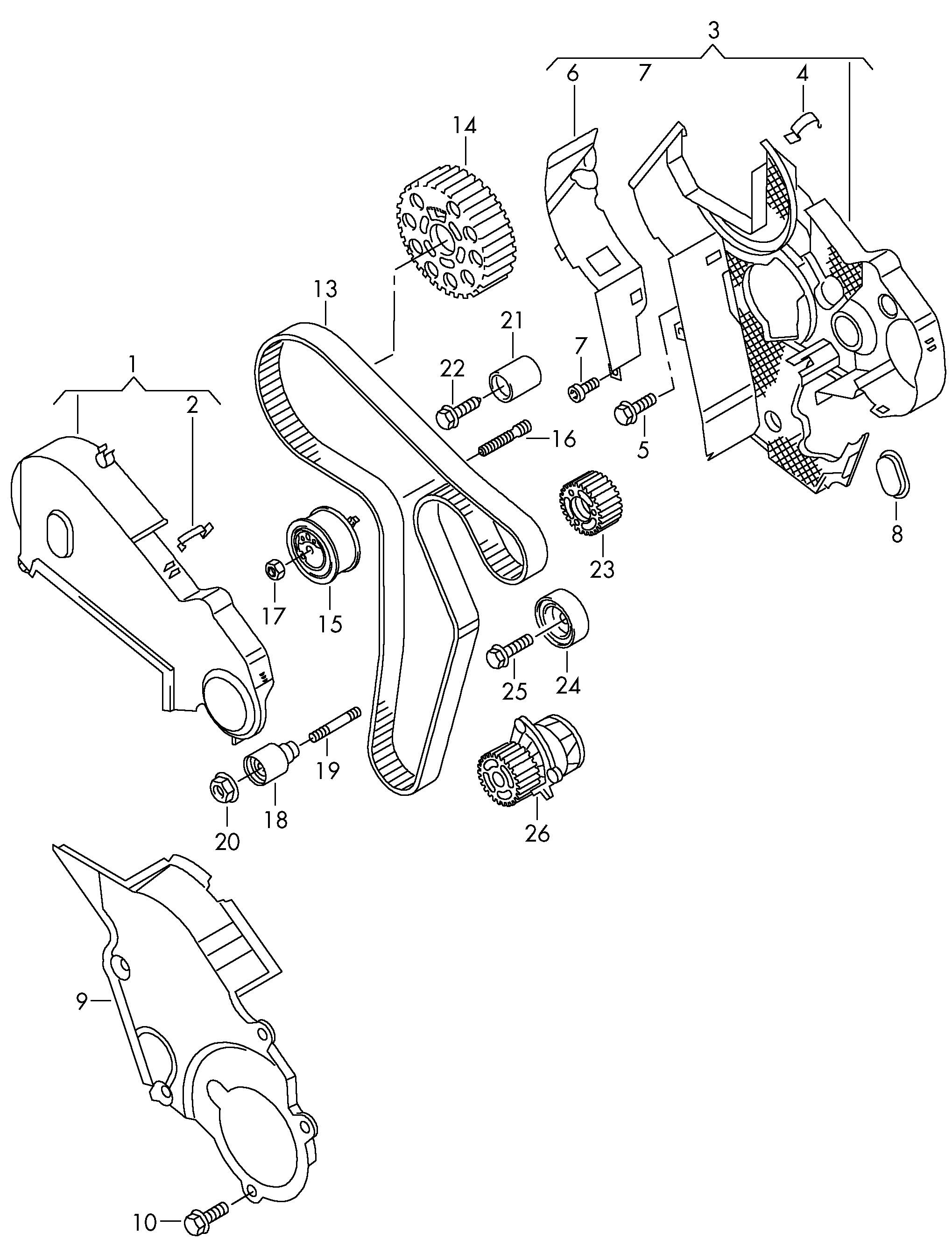 Skoda 03L 109 243 F - Sada ozubeného remeňa parts5.com