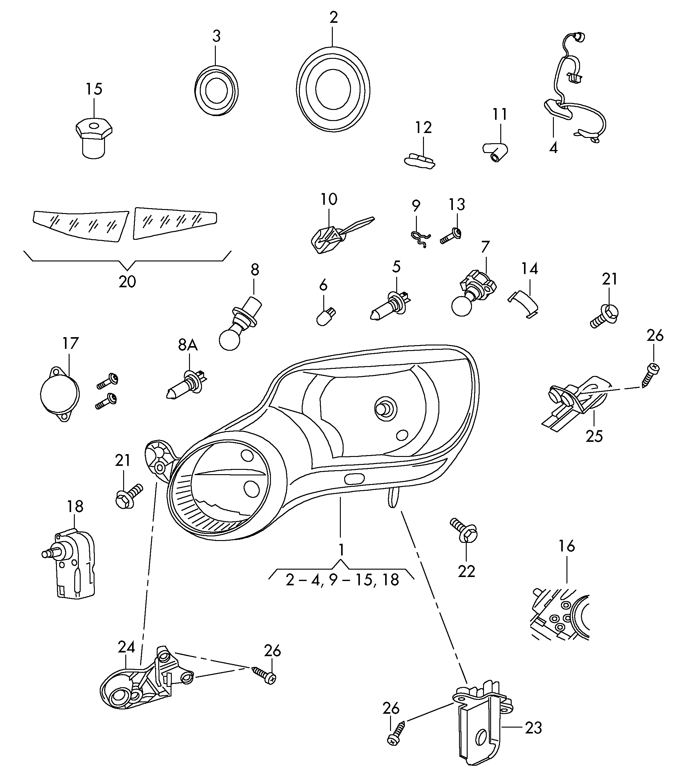 Porsche N  10320101 - Лампа накаливания, противотуманная фара parts5.com