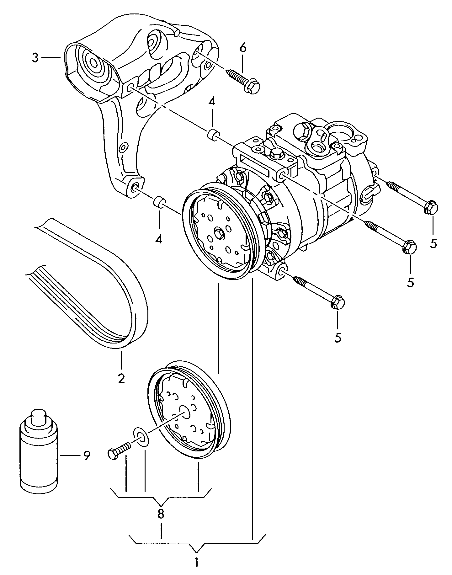 VW 5N0 820 803 H - Compresor, climatizare parts5.com