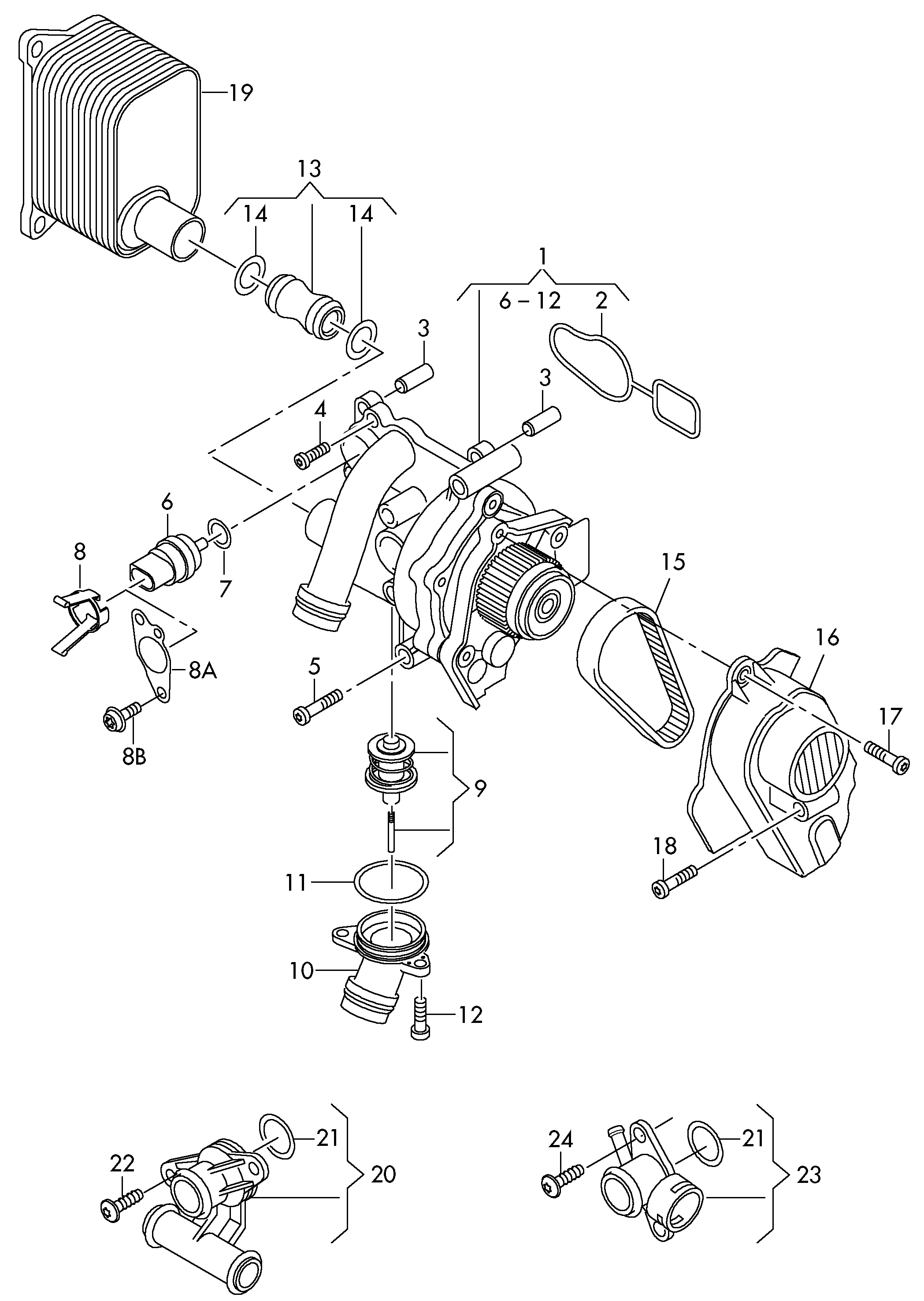 VAG WHT001688 - Dichtung, Kühlmittelflansch parts5.com