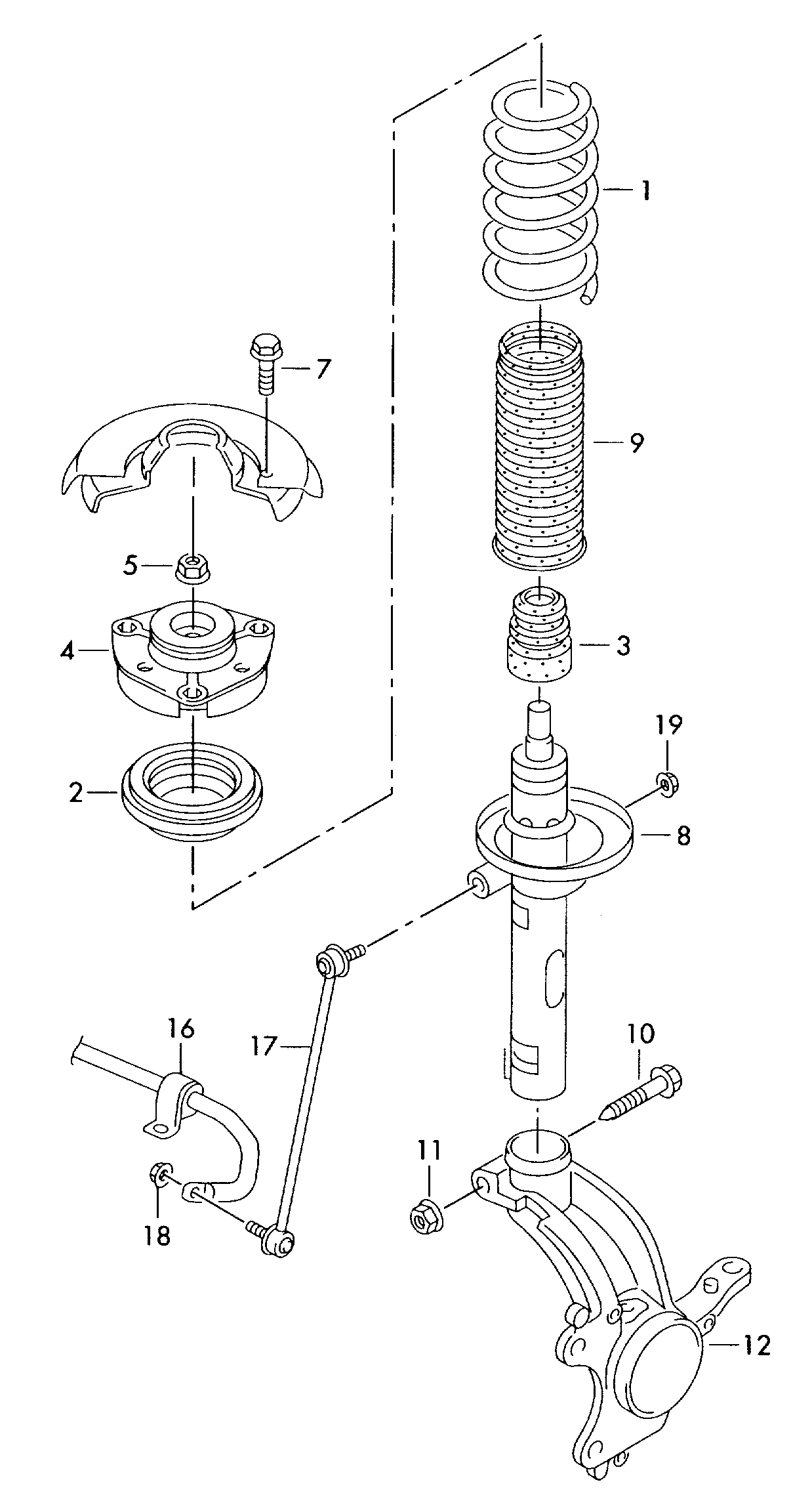 AUDI (FAW) 1K0 411 315 K - Drog / opornik, stabilizator parts5.com