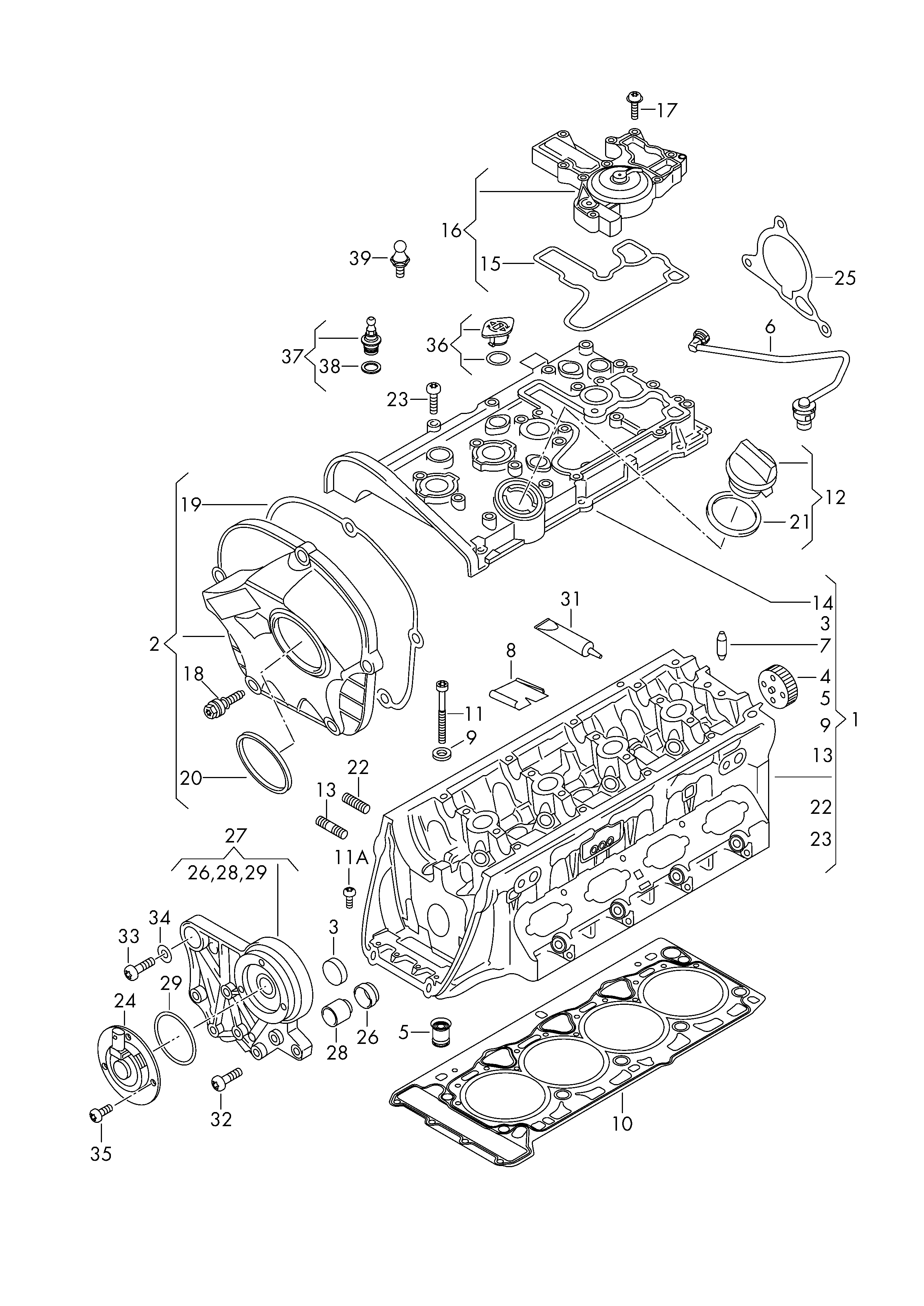 VAG 06H 103 383 AF - Gasket, cylinder head parts5.com