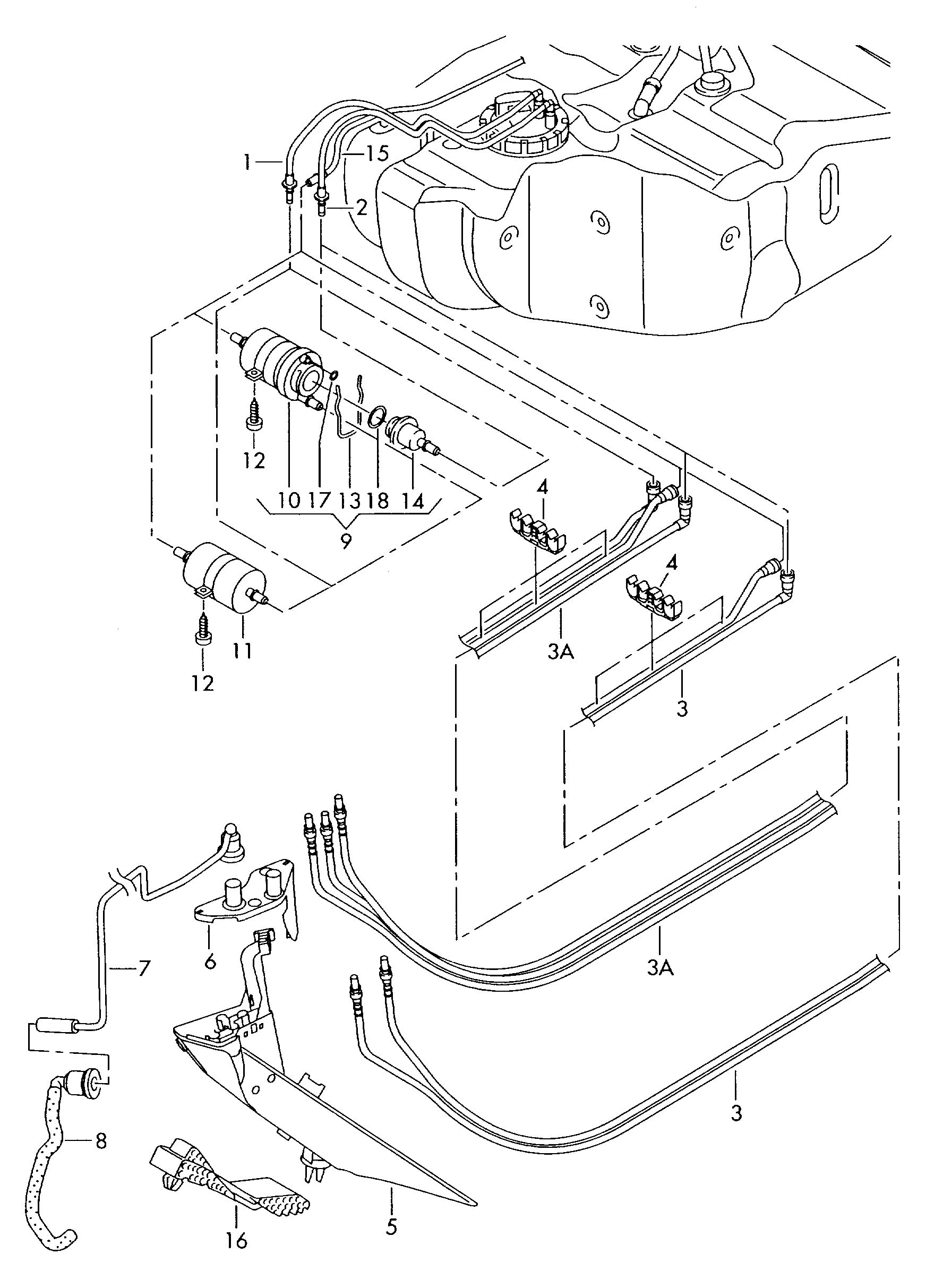 VAG 1K0 201 051 C - Filtru combustibil parts5.com