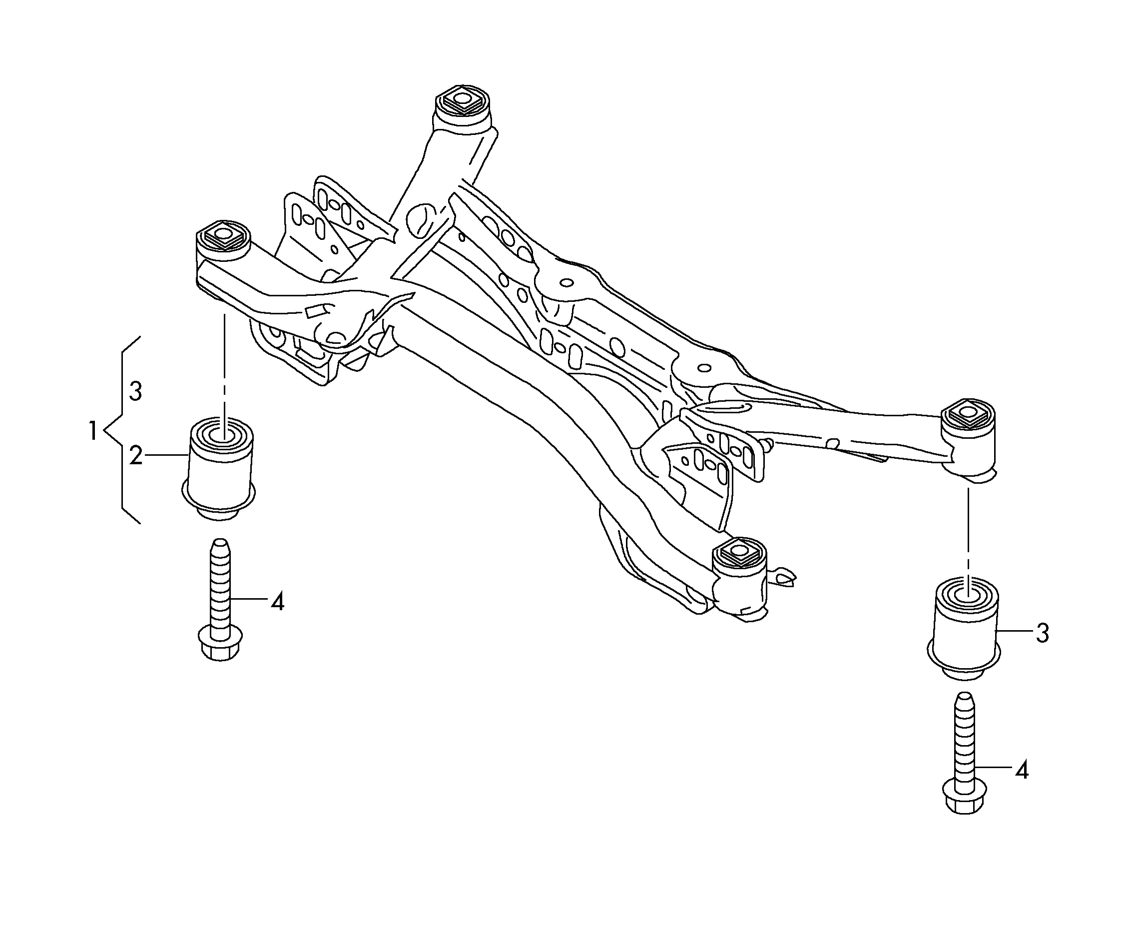 Seat 1K0 505 145 J - Mounting, axle beam parts5.com