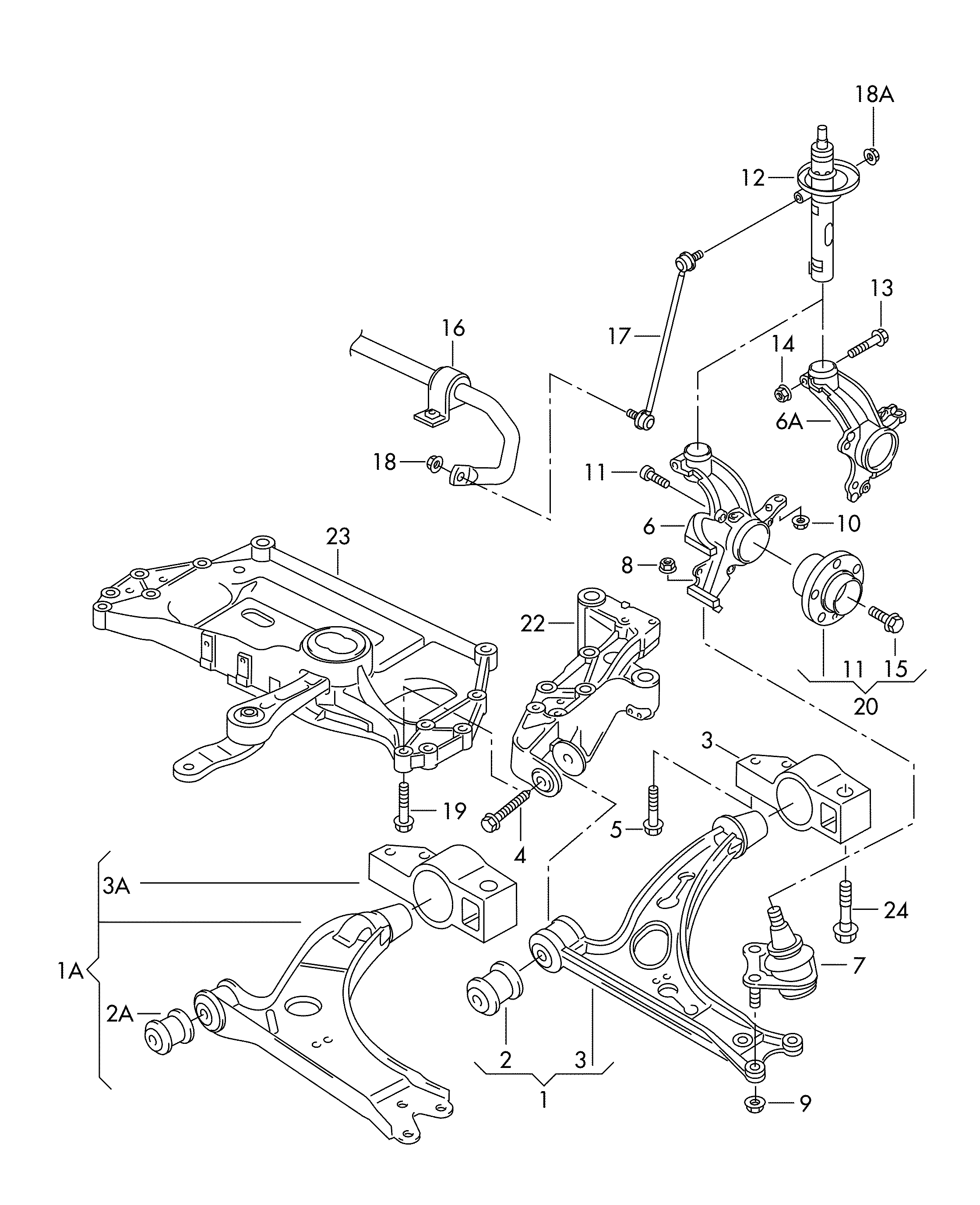 Seat 1K0 407 182 - Сайлентблок, рычаг подвески колеса parts5.com