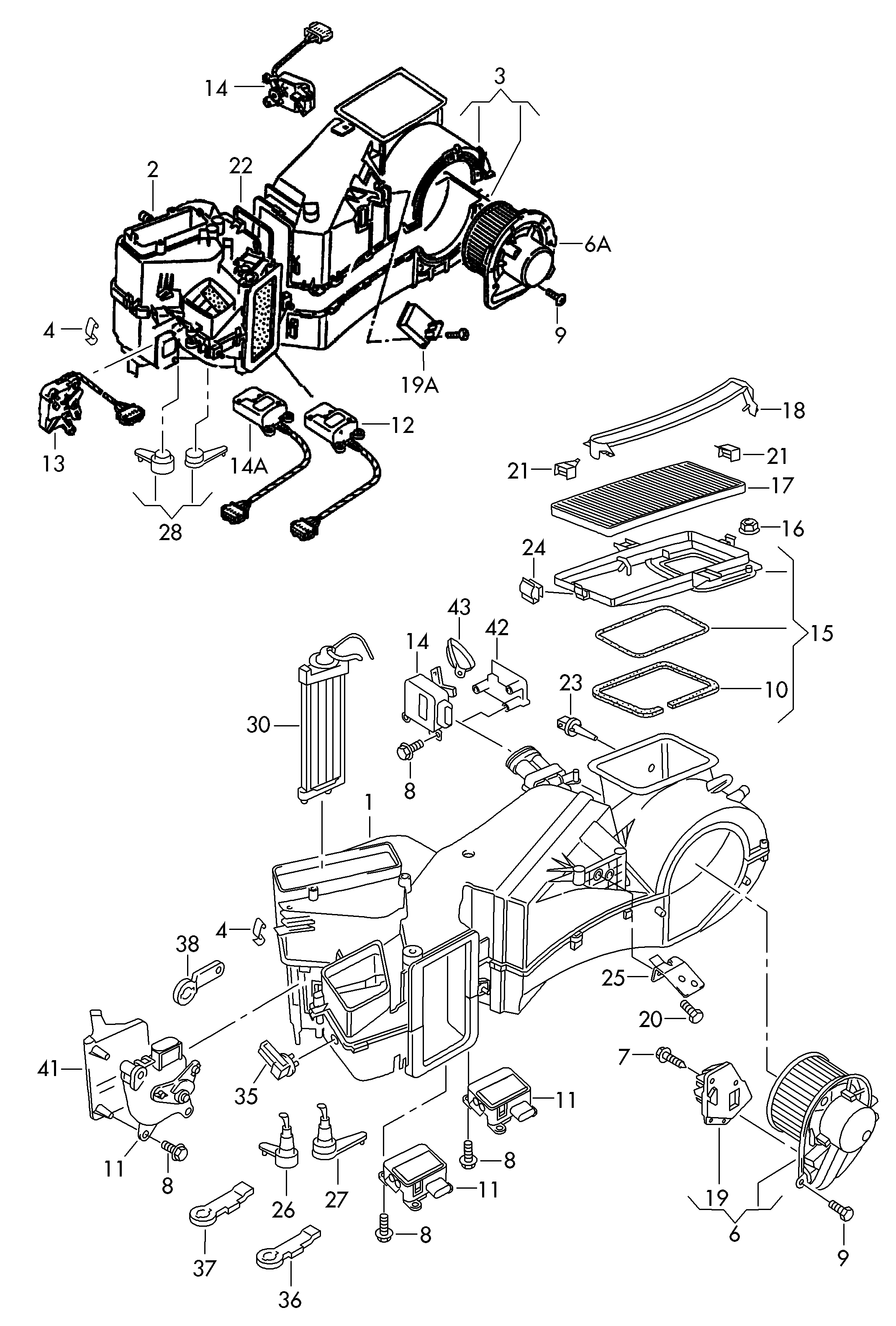 VAG 8D1820021B - Βεντιλατέρ εσωτερικού χώρου parts5.com